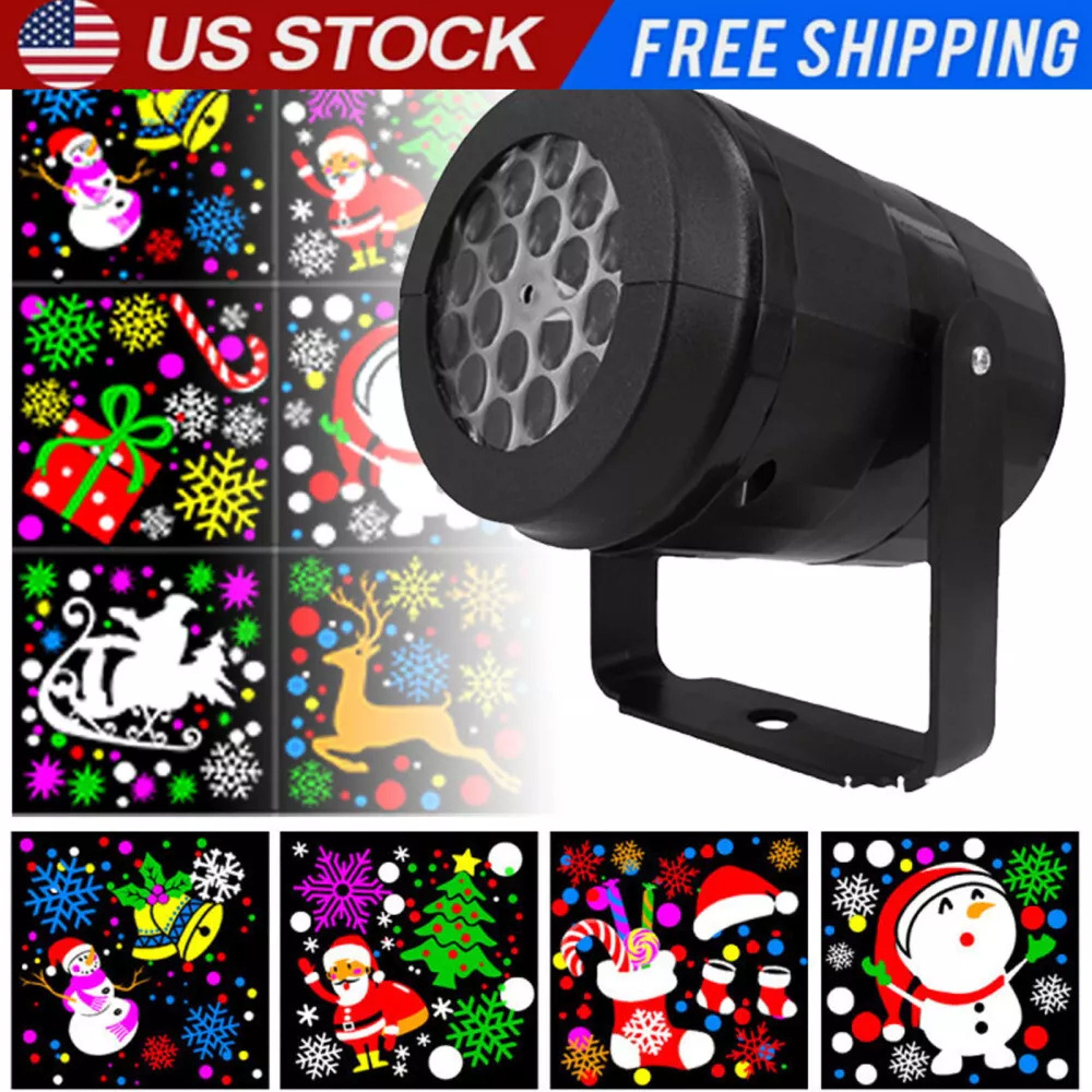 Christmas LED Laser Projector Lights Rotate Projection Lamp Kdis Bedroom Decor 1