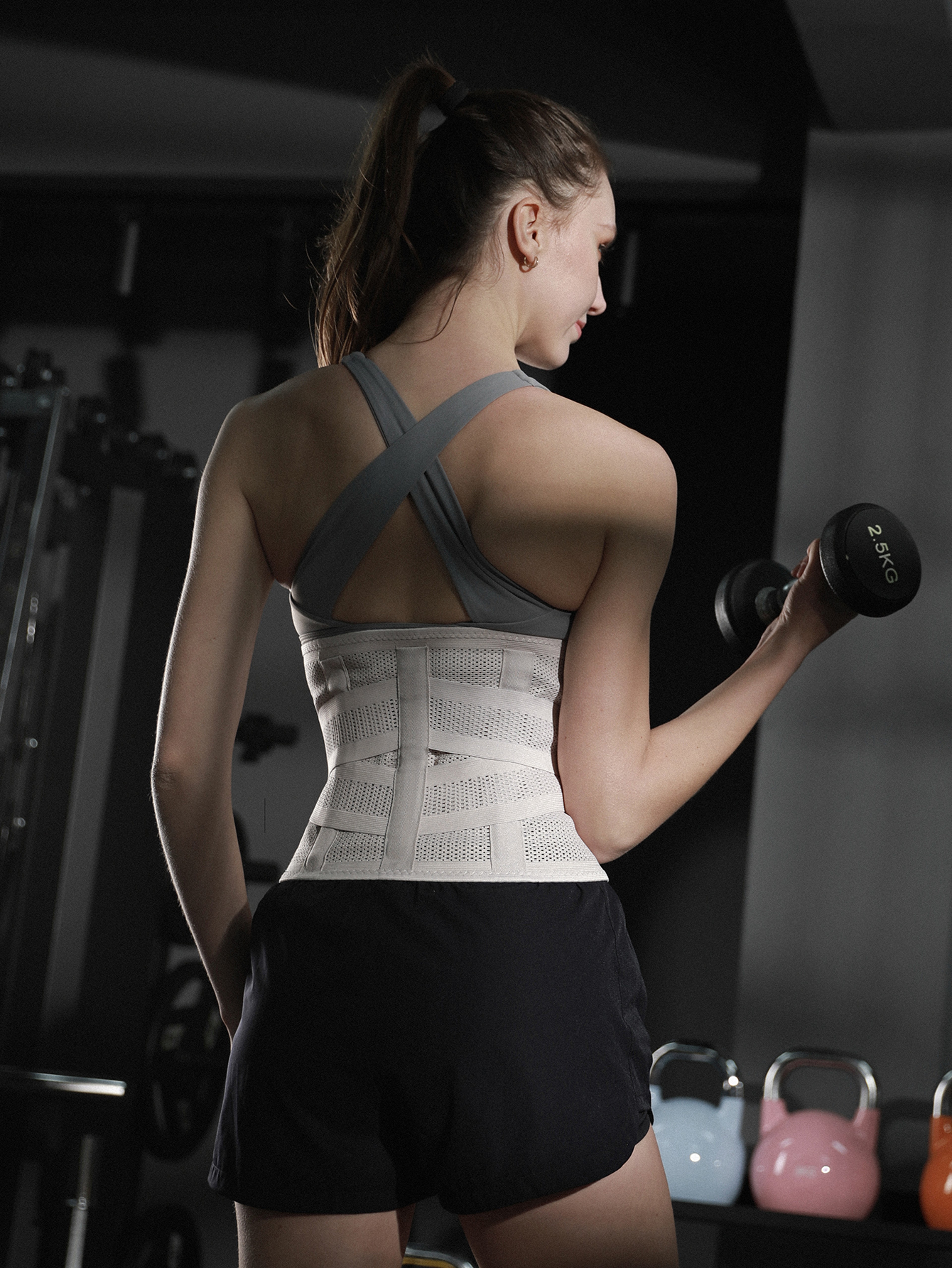 Lower Back Support Belt Adjustable Waist Trainer for Back Pain Relief & Posture Correction – view 2