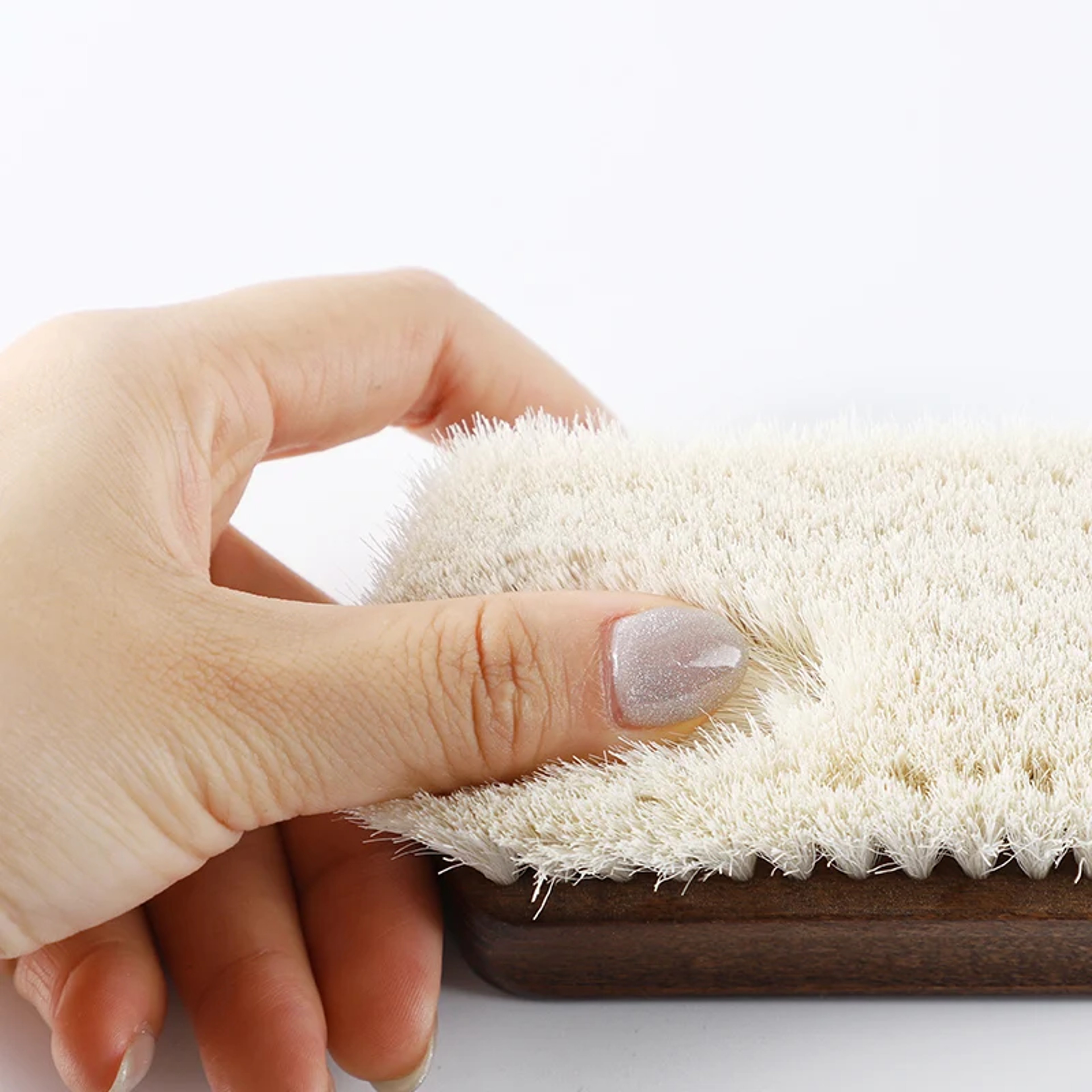 Premium Horsehair Shoe Brush With Wooden Handle For Leather Shoes Boots  Shoe Polish Care 5