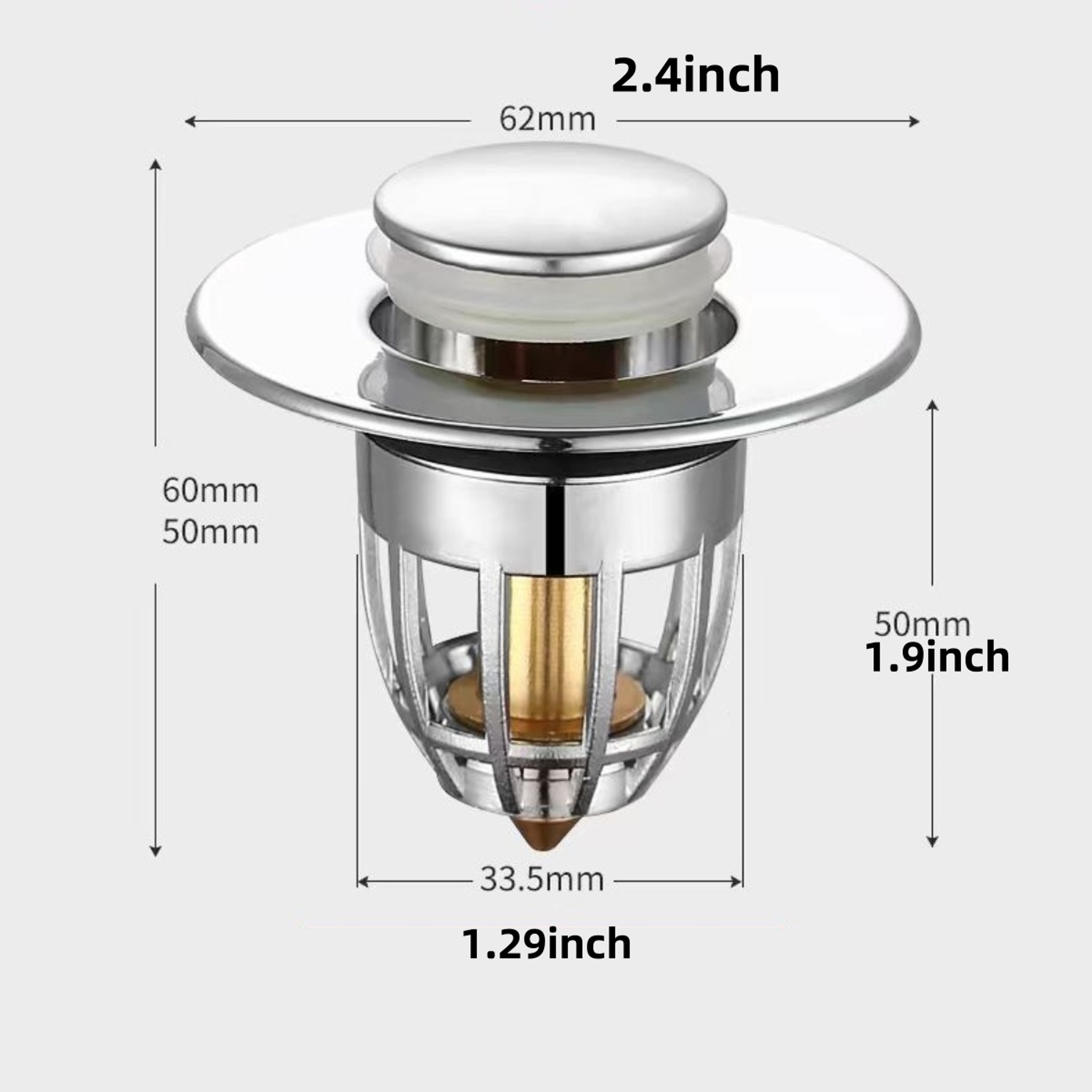Premium Universal Pop Up Drain Plug with Hair Catcher Sink Filter & Drain Strainer – view 7