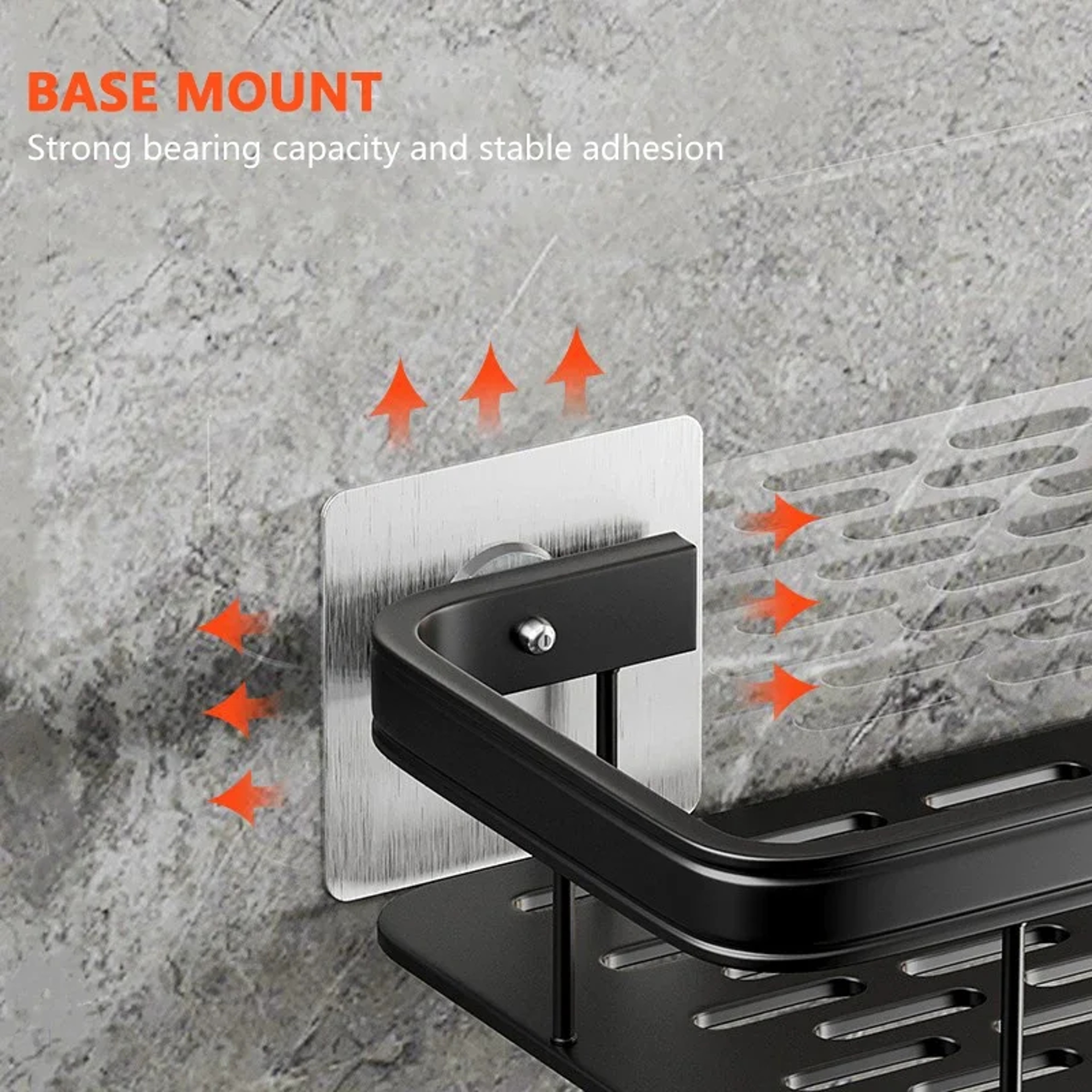 Premium Corner Wall Mount Shower Shelf No Drill Bathroom Storage Organizer Rack – view 4