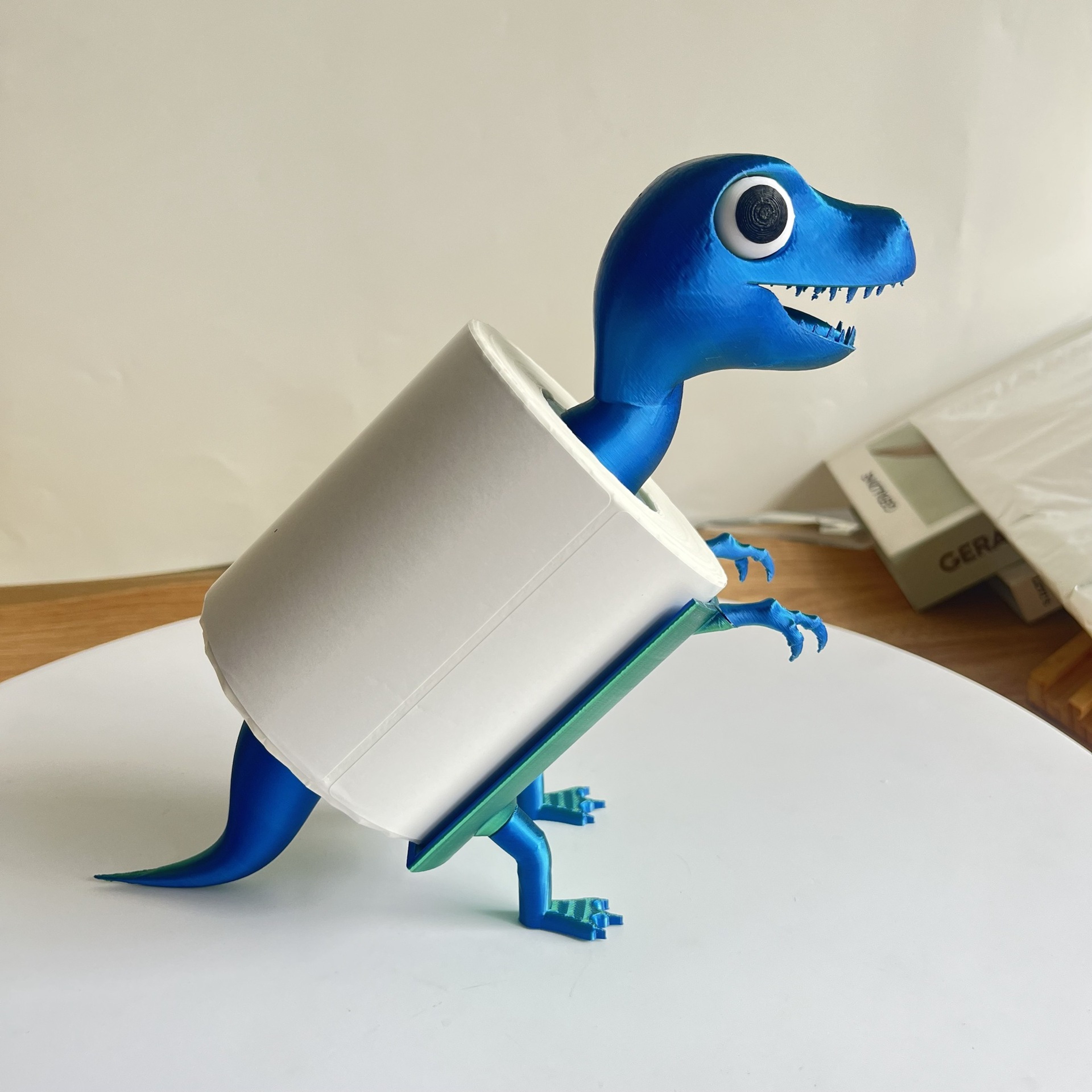 Prehistoric T Rex Dinosaur Toilet Paper Holder 3D Printed Bathroom Accessory  Quirky Decor 4