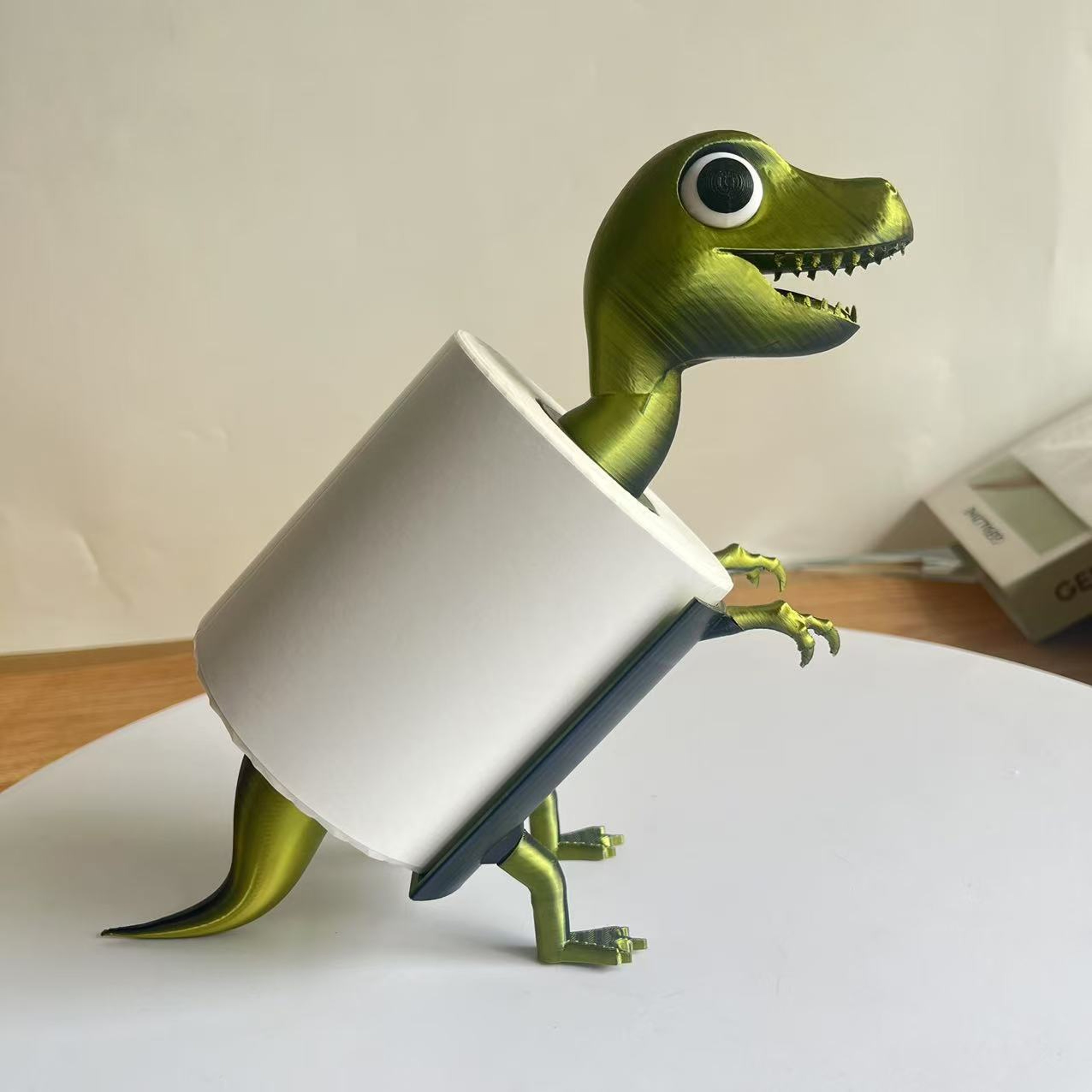 Prehistoric T Rex Dinosaur Toilet Paper Holder 3D Printed Bathroom Accessory  Quirky Decor 5
