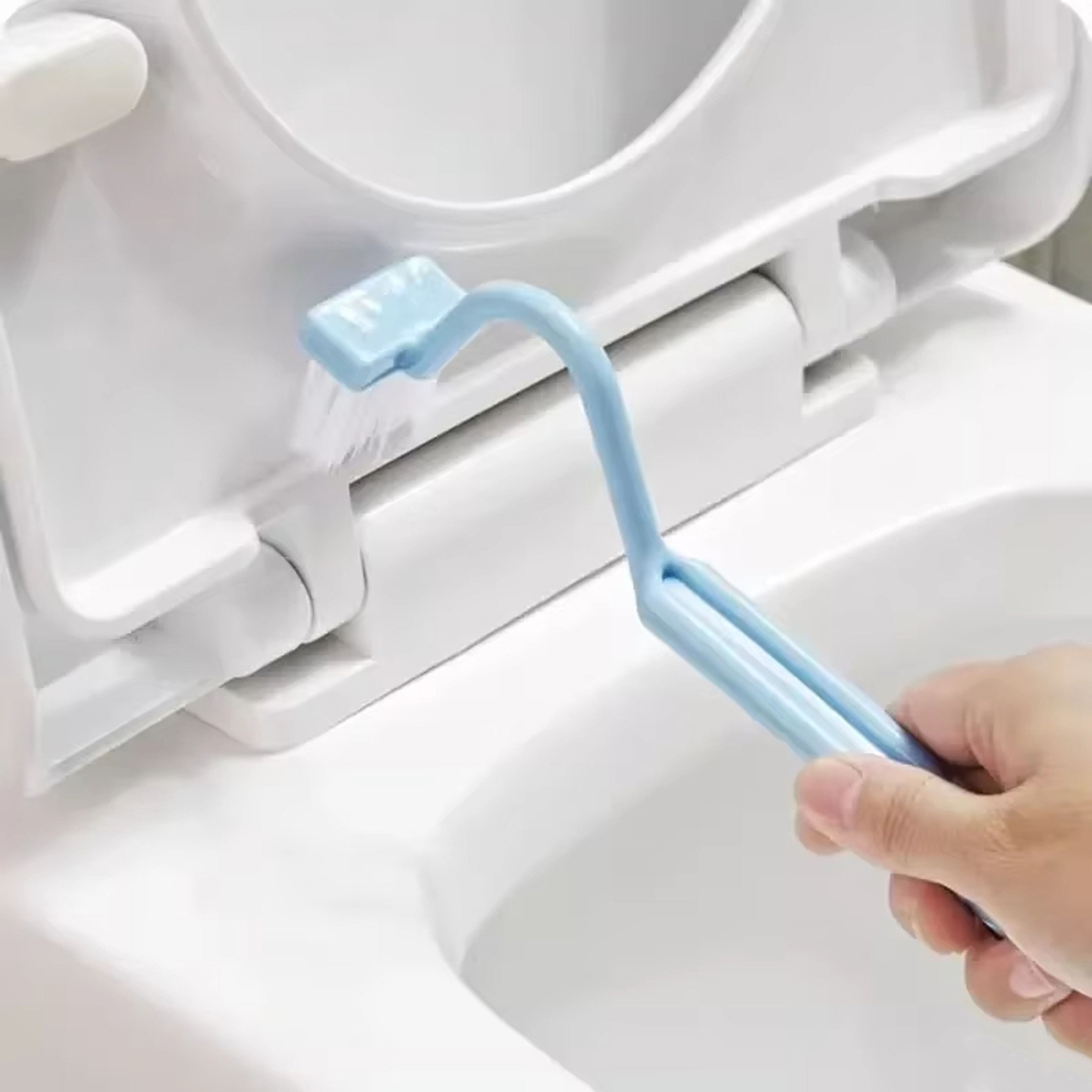 Curved Reach Deep Clean Toilet Brush With Long Handle For Under Rim Cleaning 4