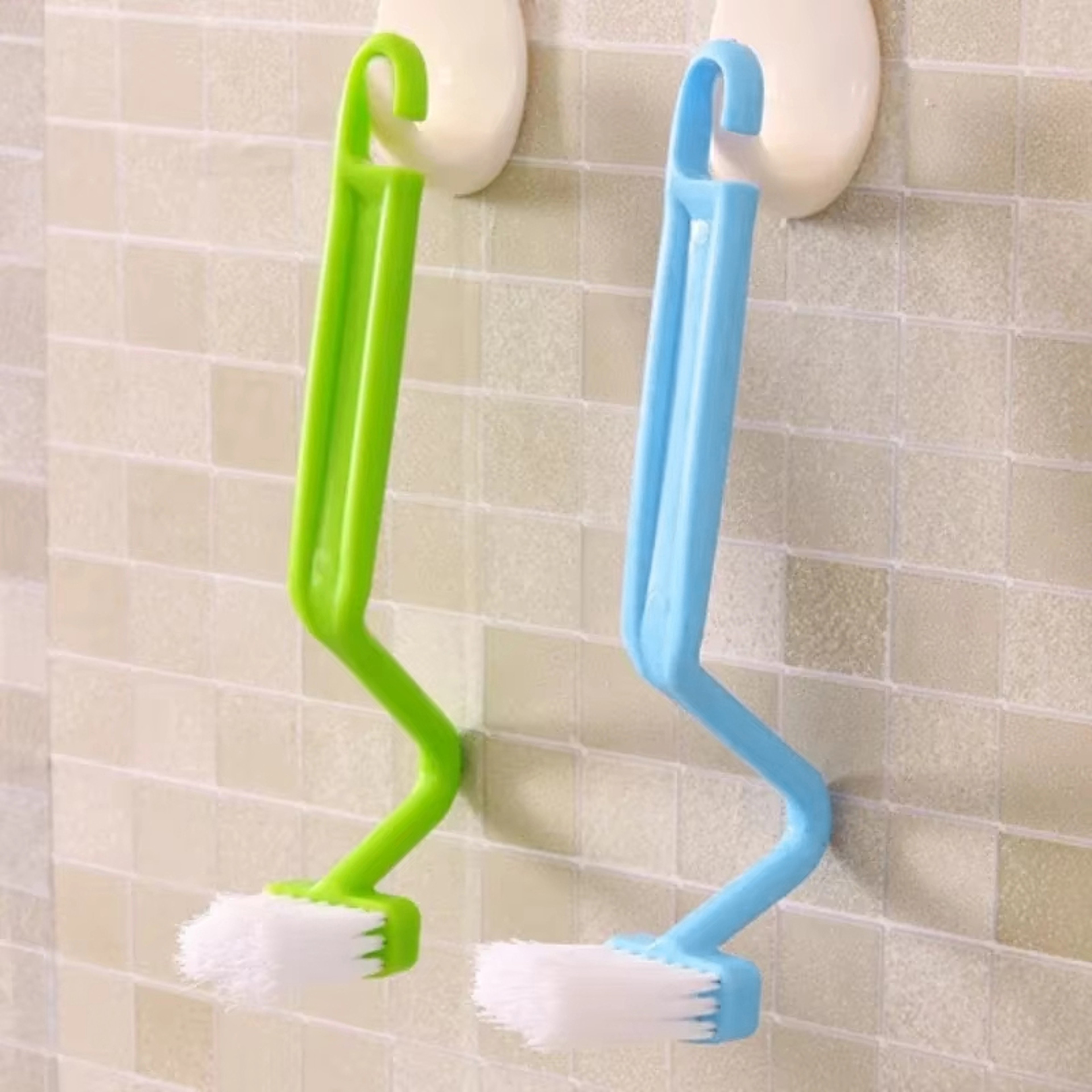 Curved Reach Deep Clean Toilet Brush With Long Handle For Under Rim Cleaning 5