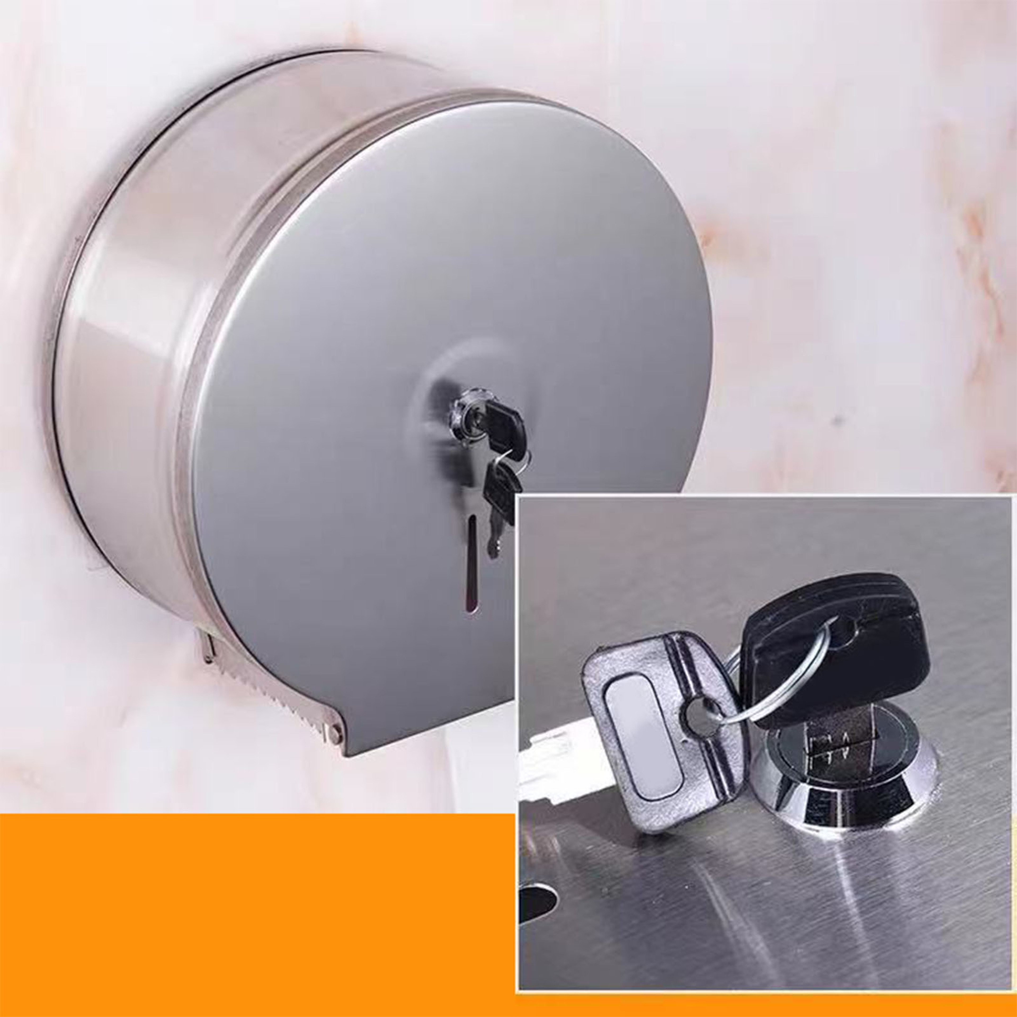 Premium Stainless Steel Toilet Paper Holder  Waterproof Bathroom Tissue Dispenser Easy Install Wall 3