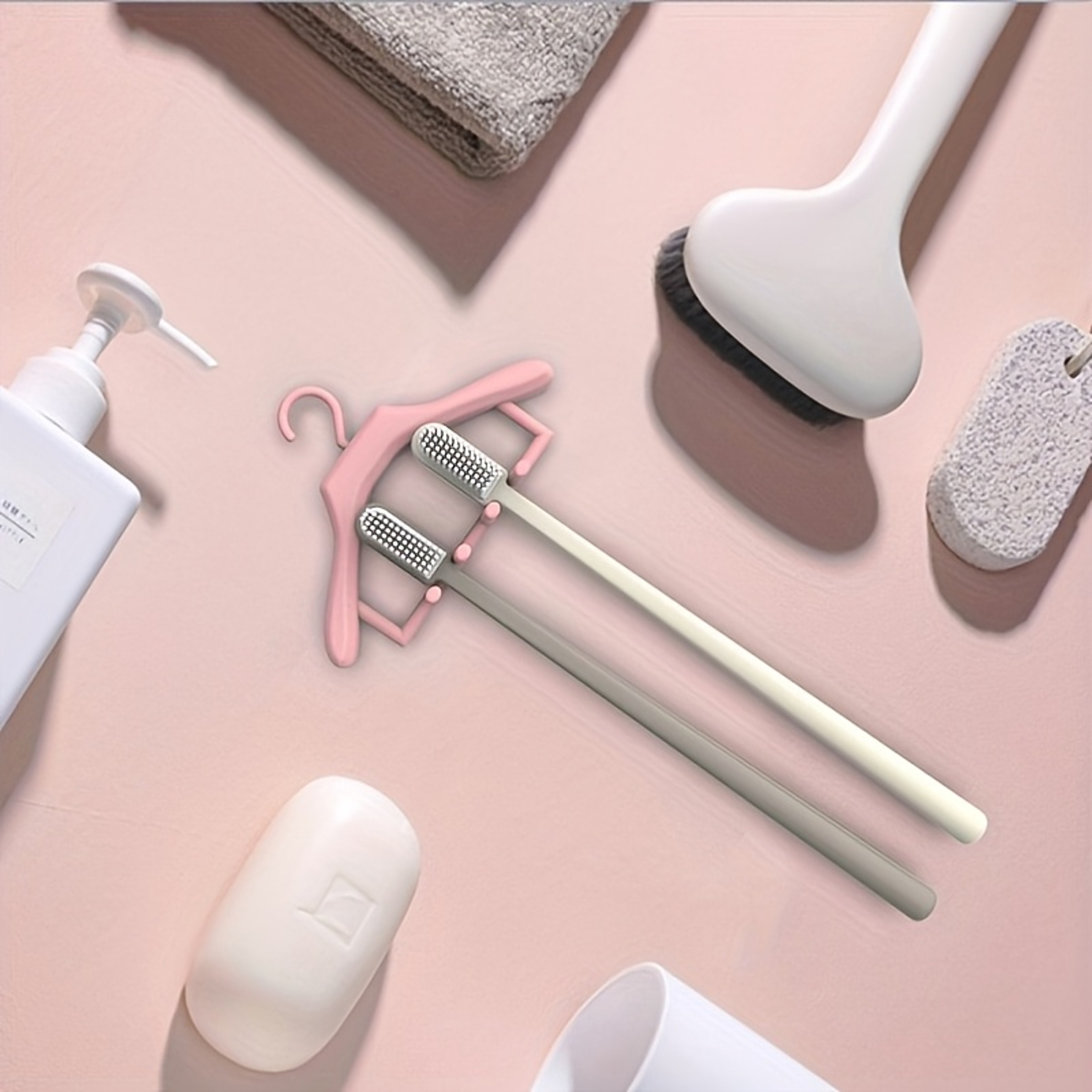 SpaceSaver Wall Mounted Toothbrush Holder & Self Adhesive Bathroom Organizer Hook – view 6