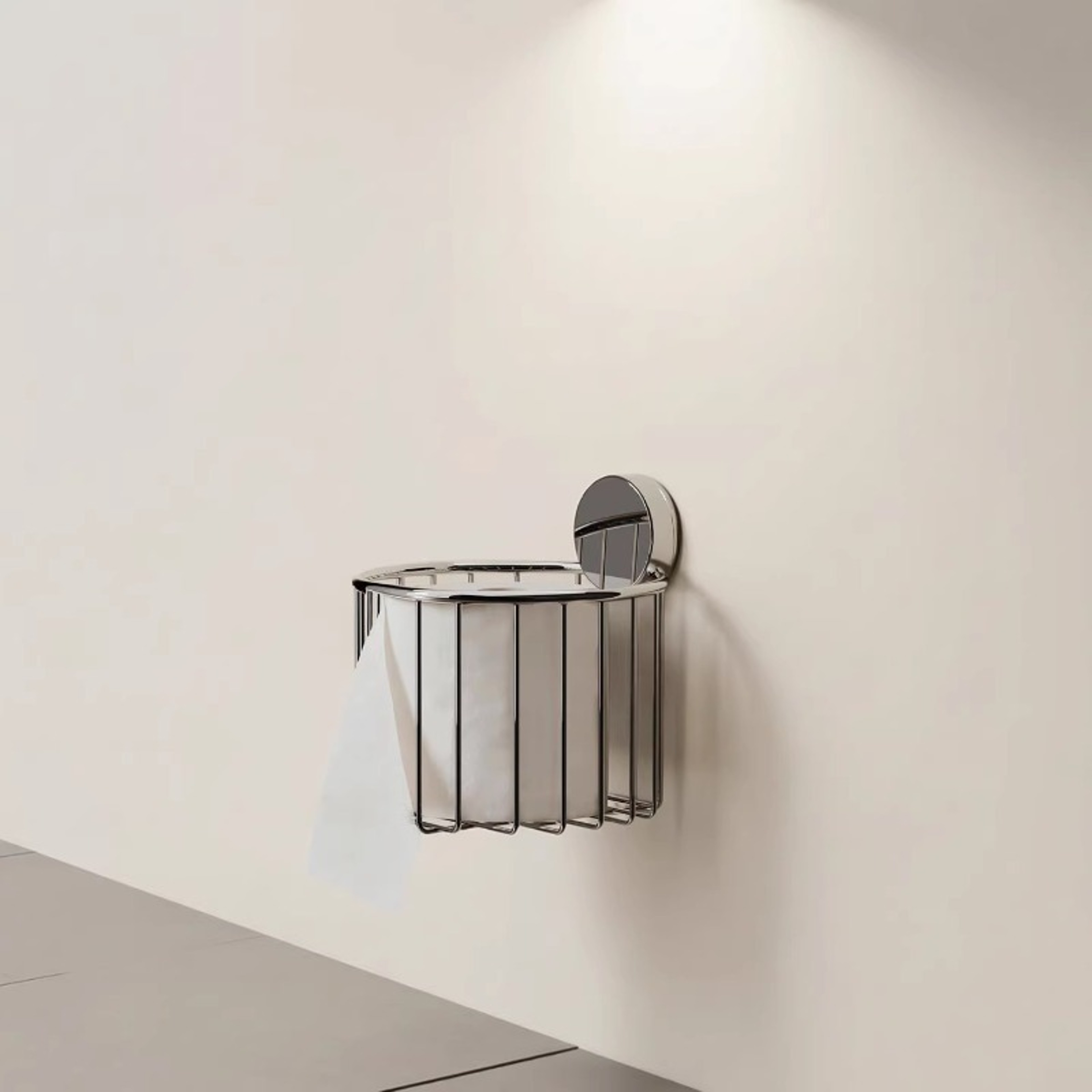 Stainless Steel Suction Cup Toilet Paper Holder Wall Mount No Drill Bathroom Tissue Rack 1