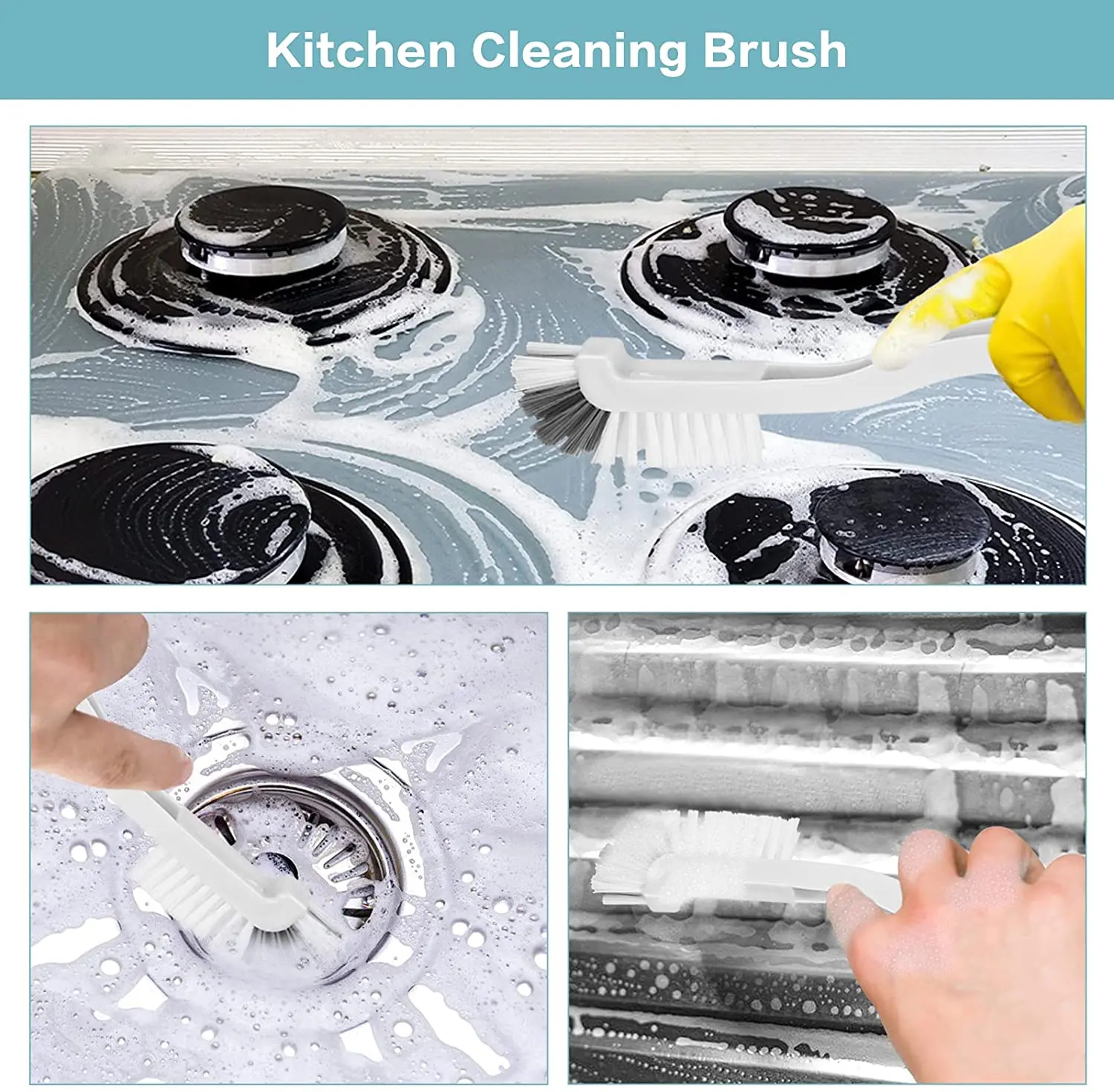 Deep Reach Bottle & Sink Cleaning Brush Set Bottle Brush & Kitchen Cleaning Brush – view 3