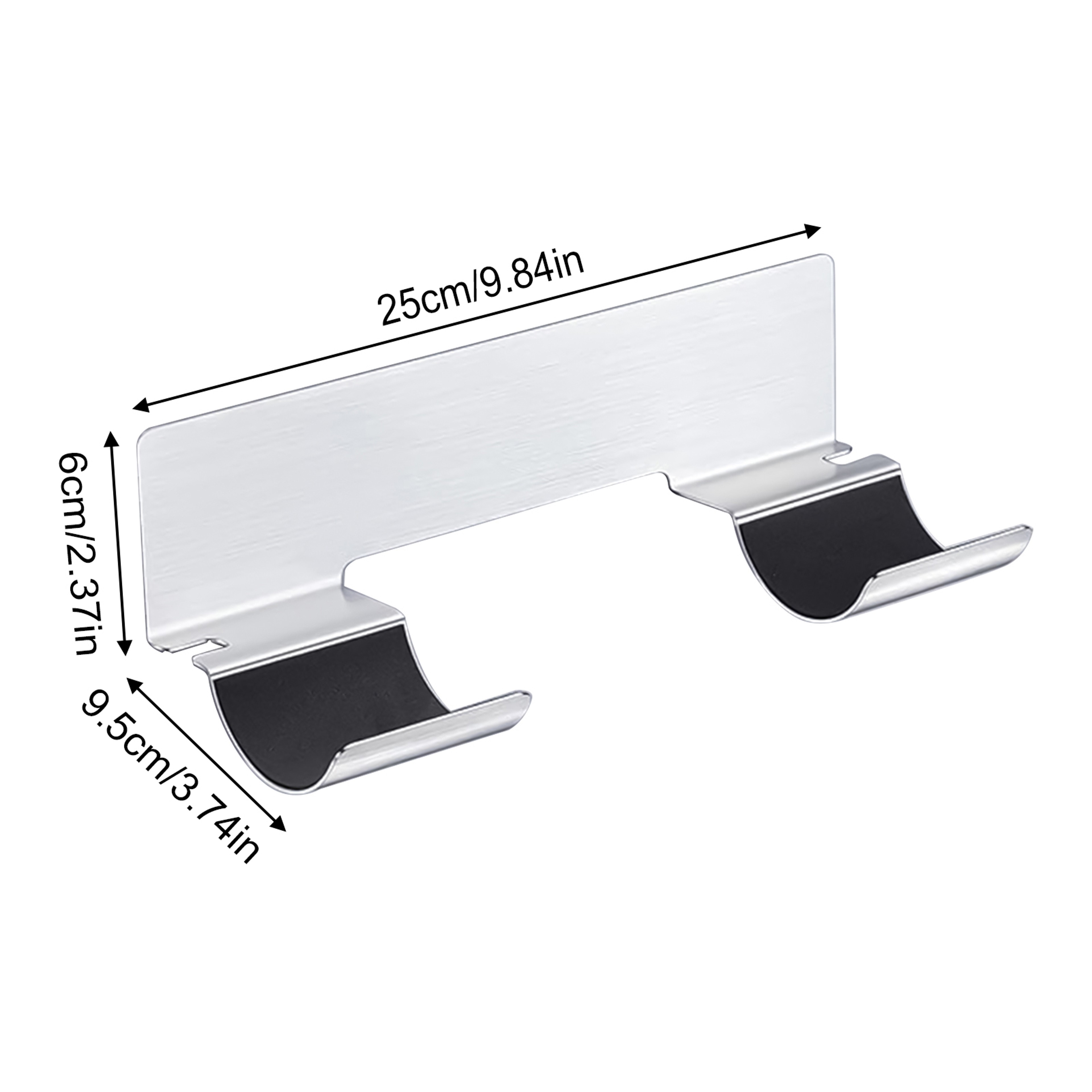 Premium Stainless Steel Hair Dryer Holder Space Saving Wall Mount Hair Dryer Holder  Bathroom Organ 3