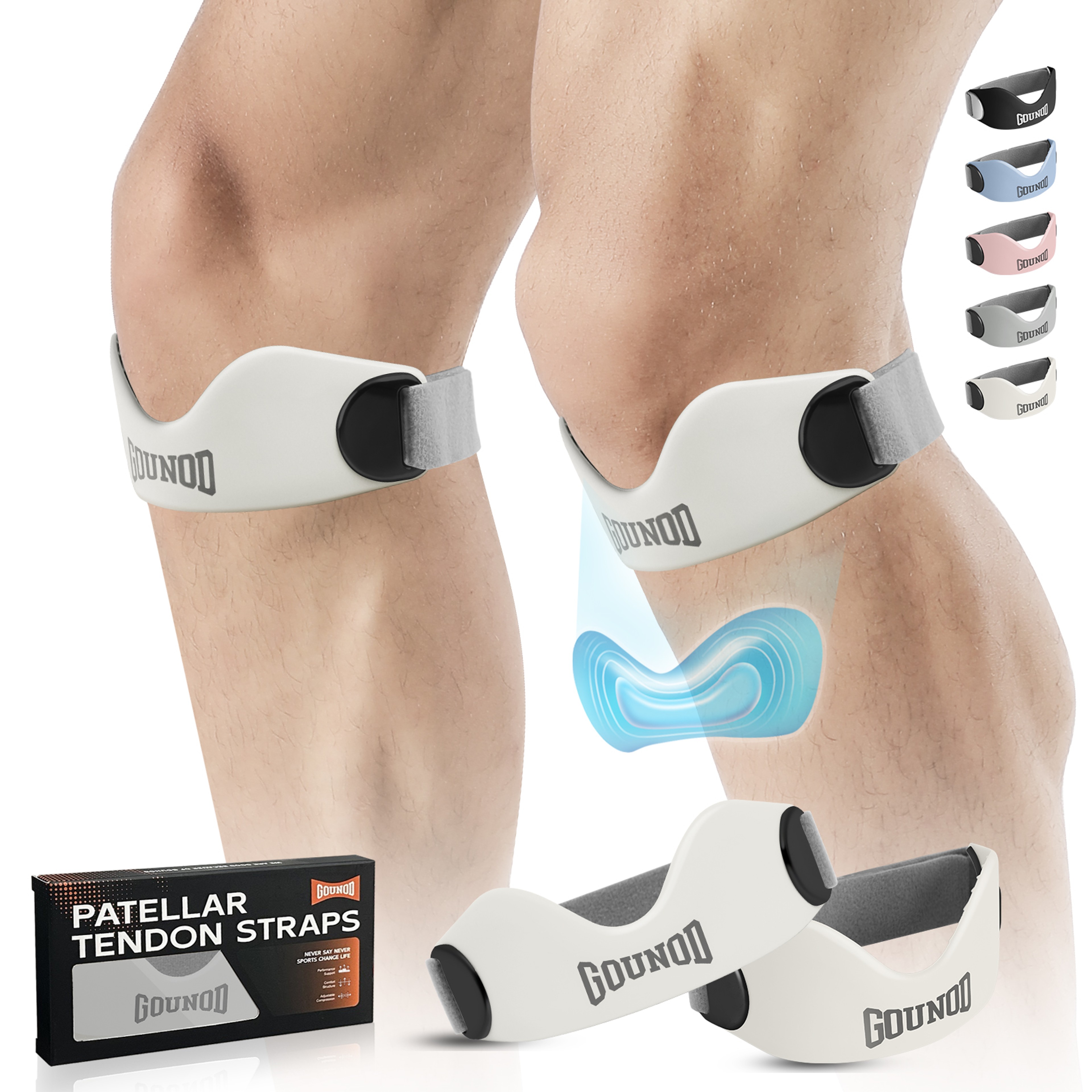 FlexGuard Patellar Tendon Support Strap Adjustable Knee Support For Running Hiking  Sports 5