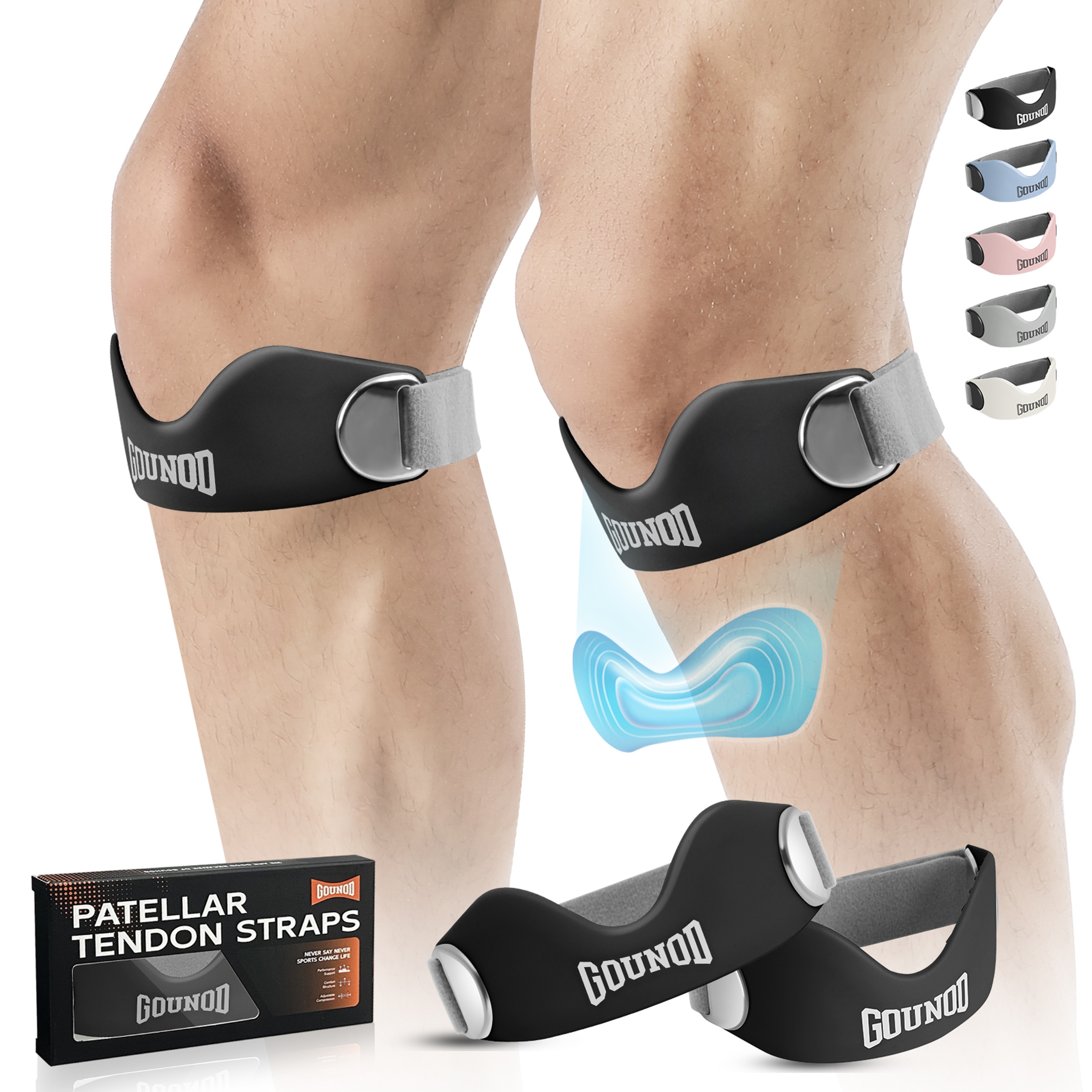 FlexGuard Patellar Tendon Support Strap Adjustable Knee Support For Running Hiking  Sports 7