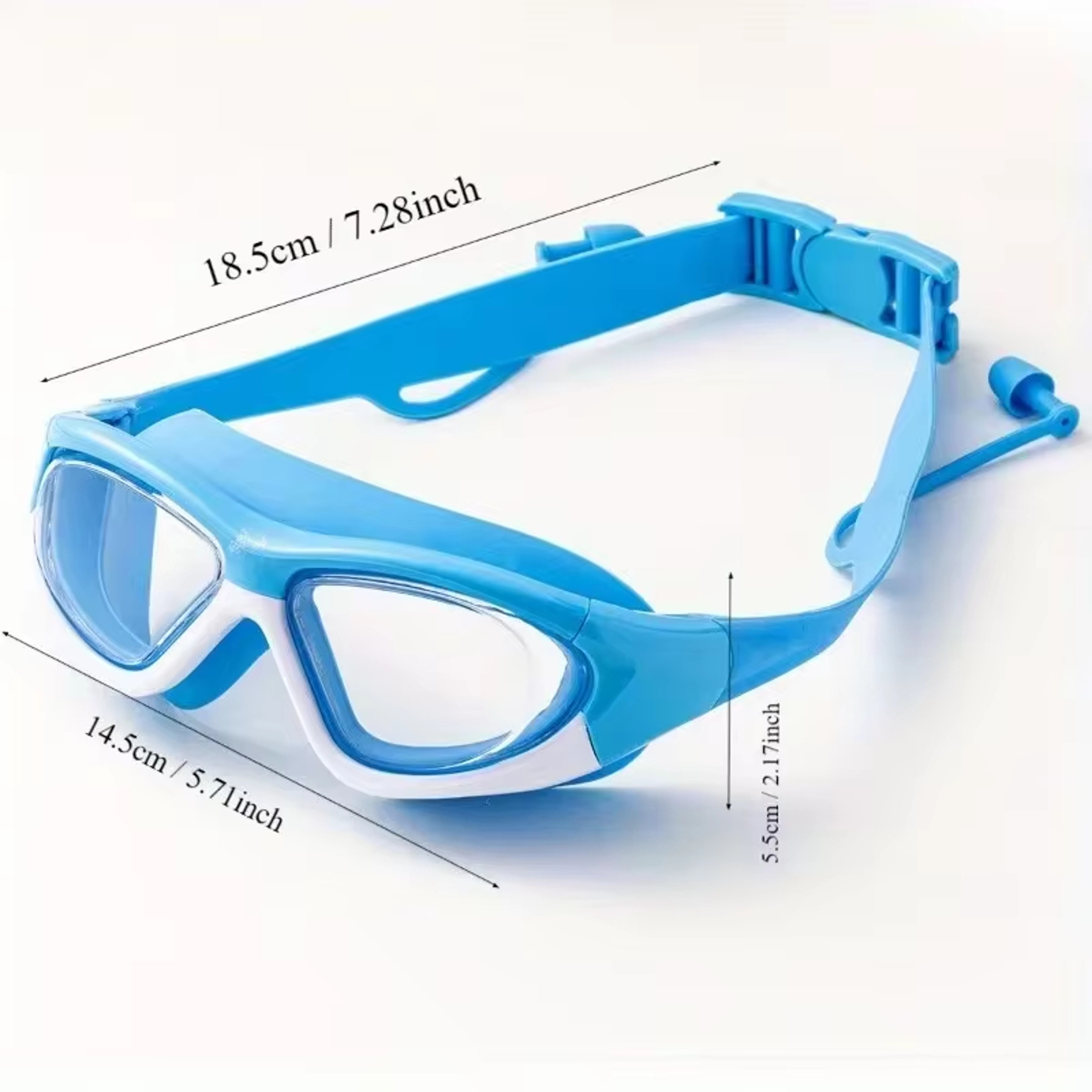 Kids Waterproof Anti Fog Swimming Goggles with Silicone Earplugs – view 6