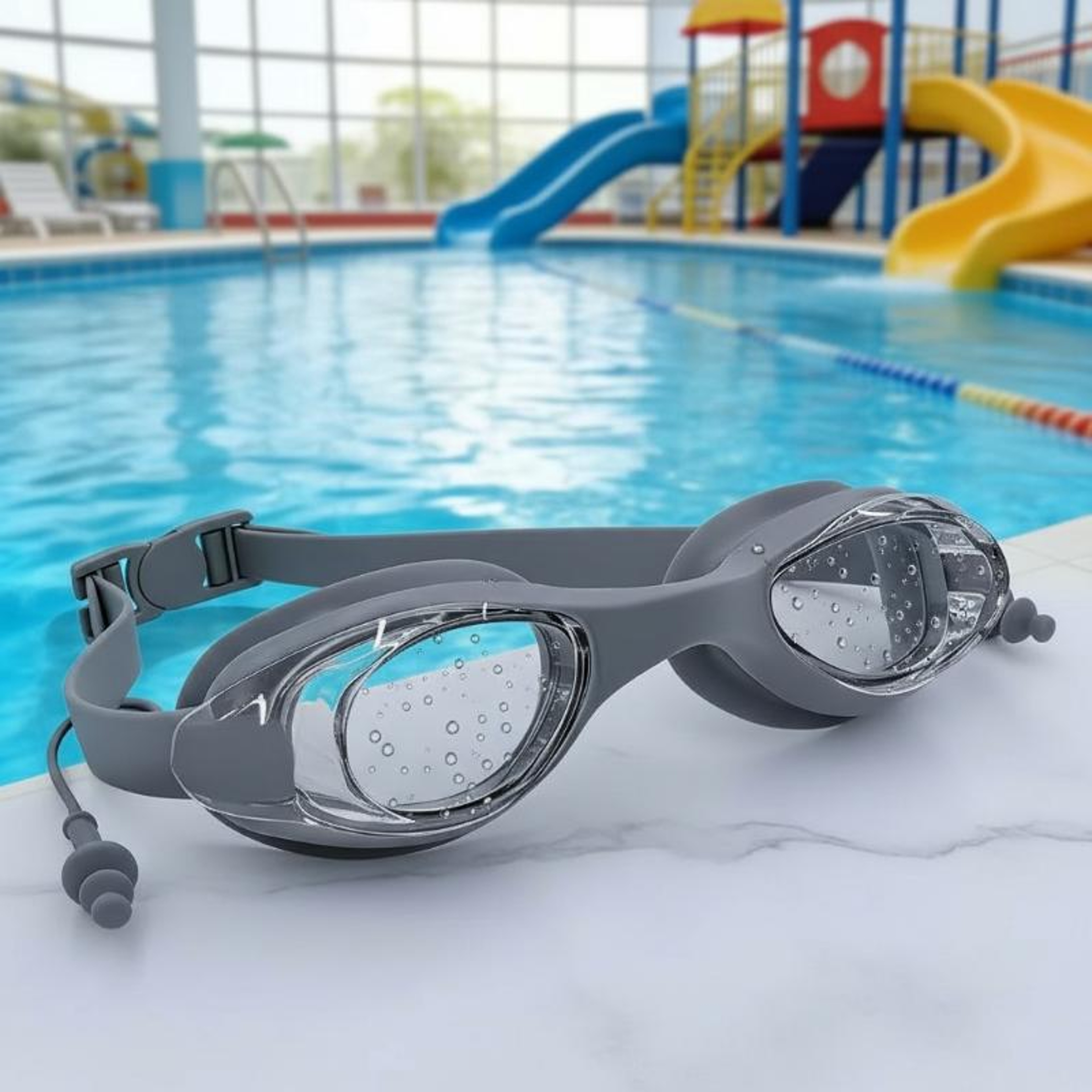 AntiFog Swimming Goggles With Earplugs Waterproof Swim Glasses For Adults 1