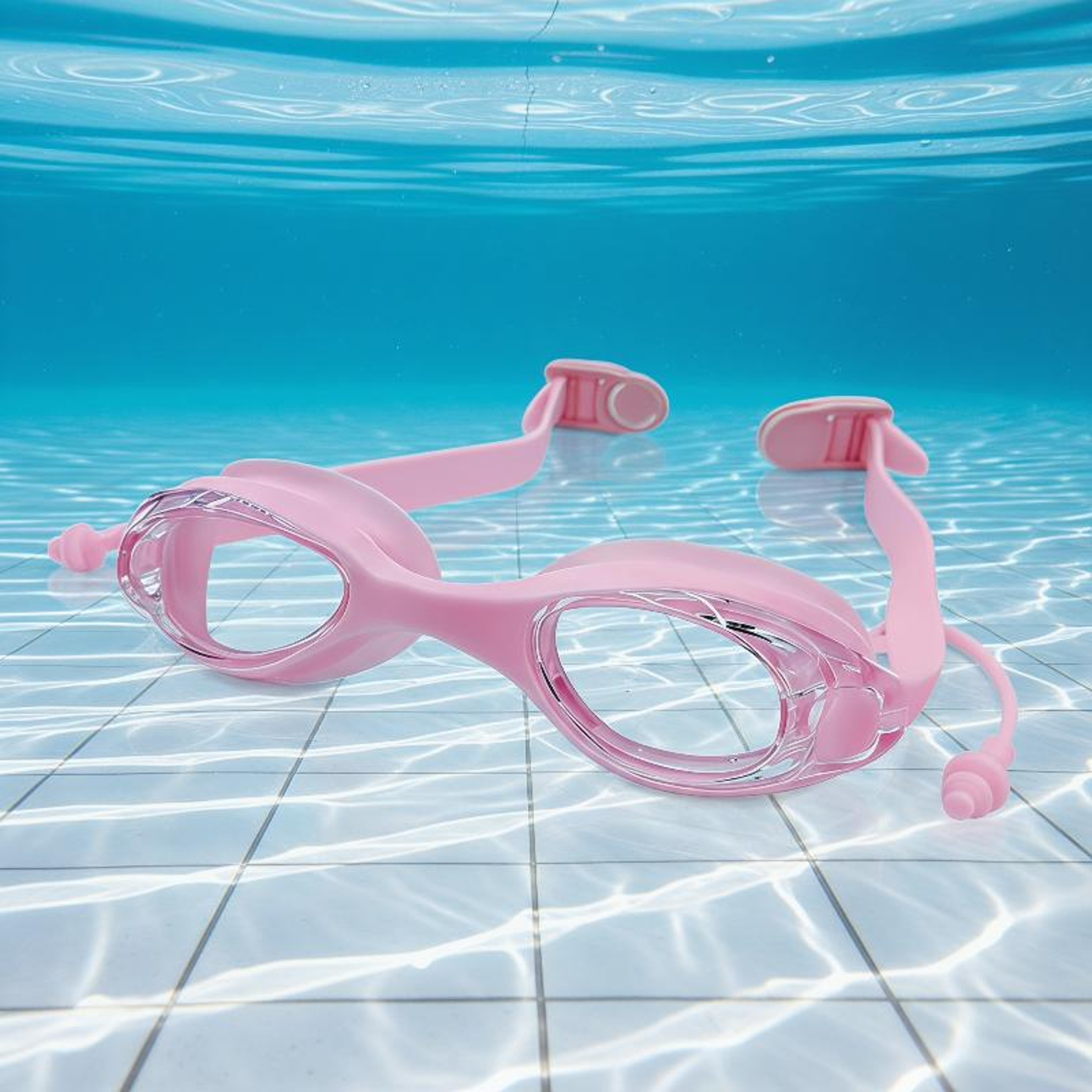 AntiFog Swimming Goggles With Earplugs Waterproof Swim Glasses For Adults 2