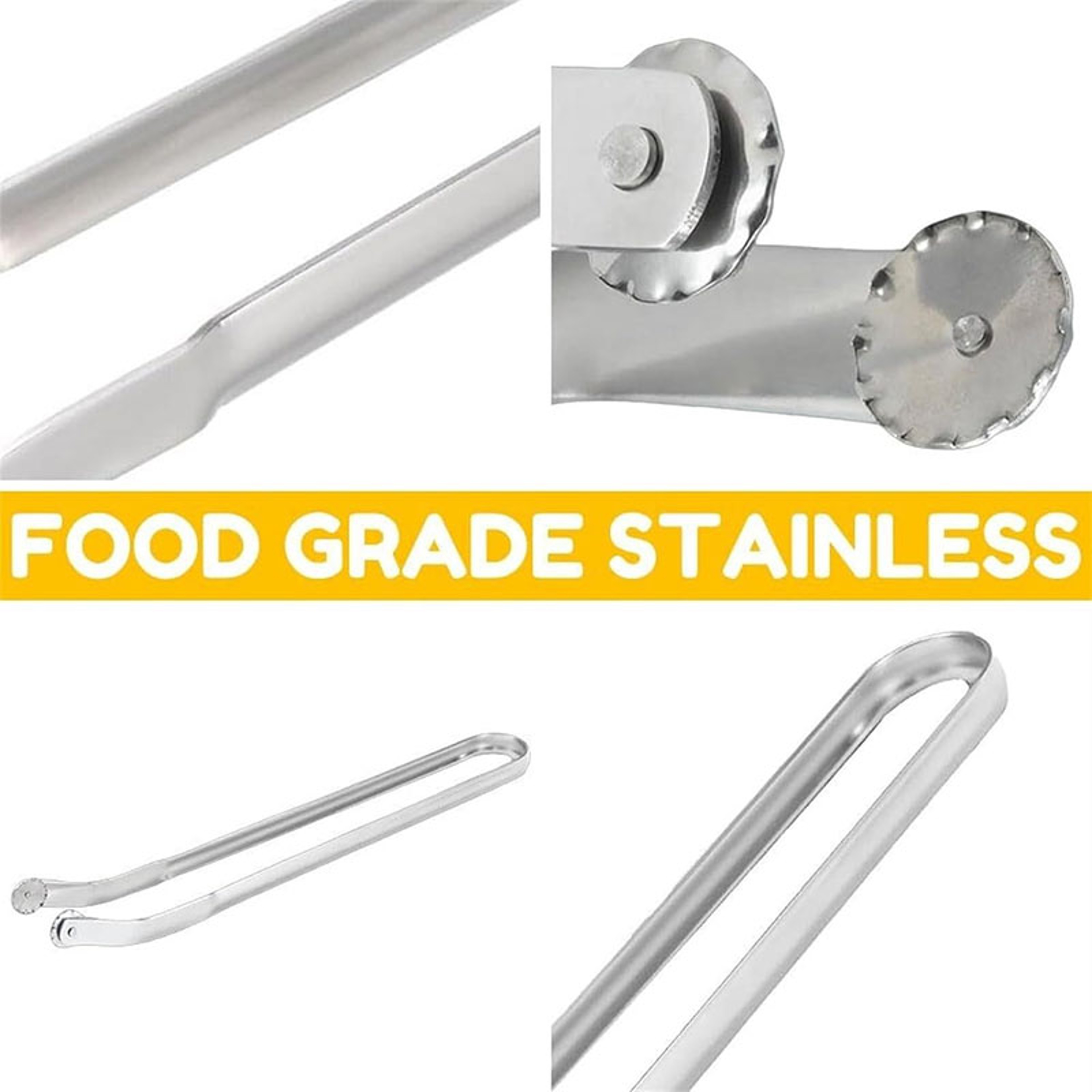 BBQ Sausage Tongs Stainless Steel Grill Tongs For Hot Dogs Sausages  Barbecue Cooking 2