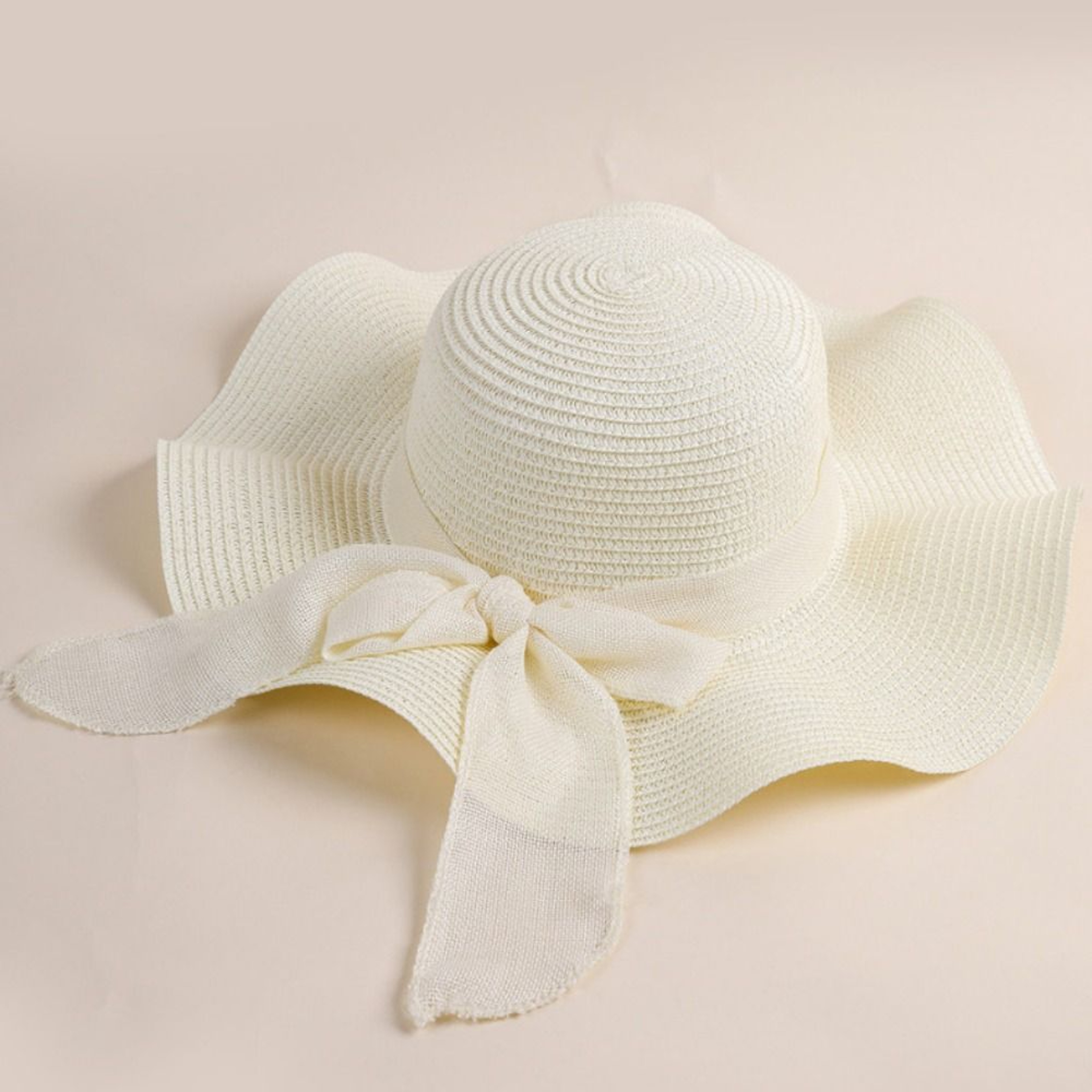 Wide Brim Sun Hat With Bow Foldable Straw UV Protection Beach Visor For Women 4