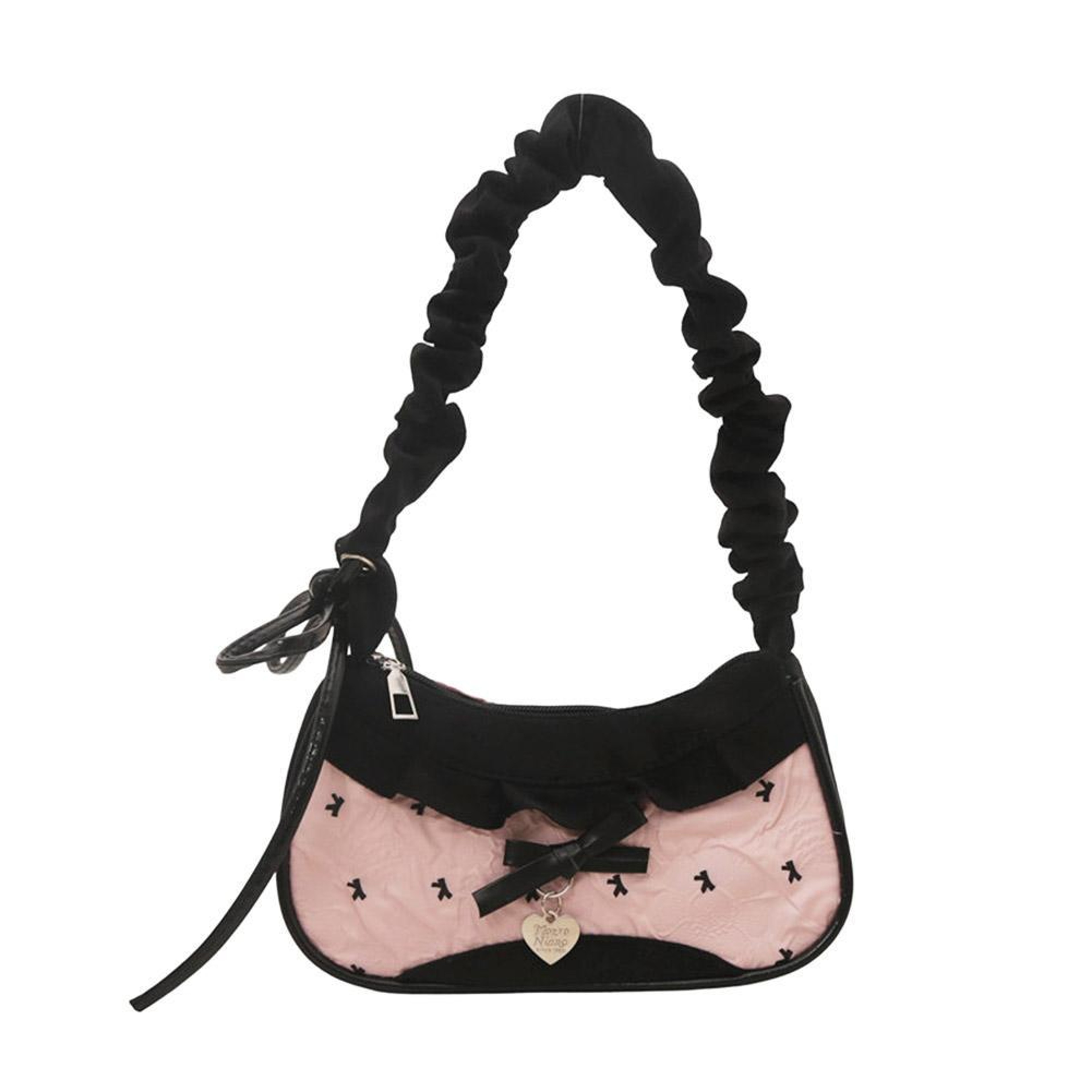 Lace Ribbon Womens Shoulder Bag Korean Style Underarm Commuter Handbag 6