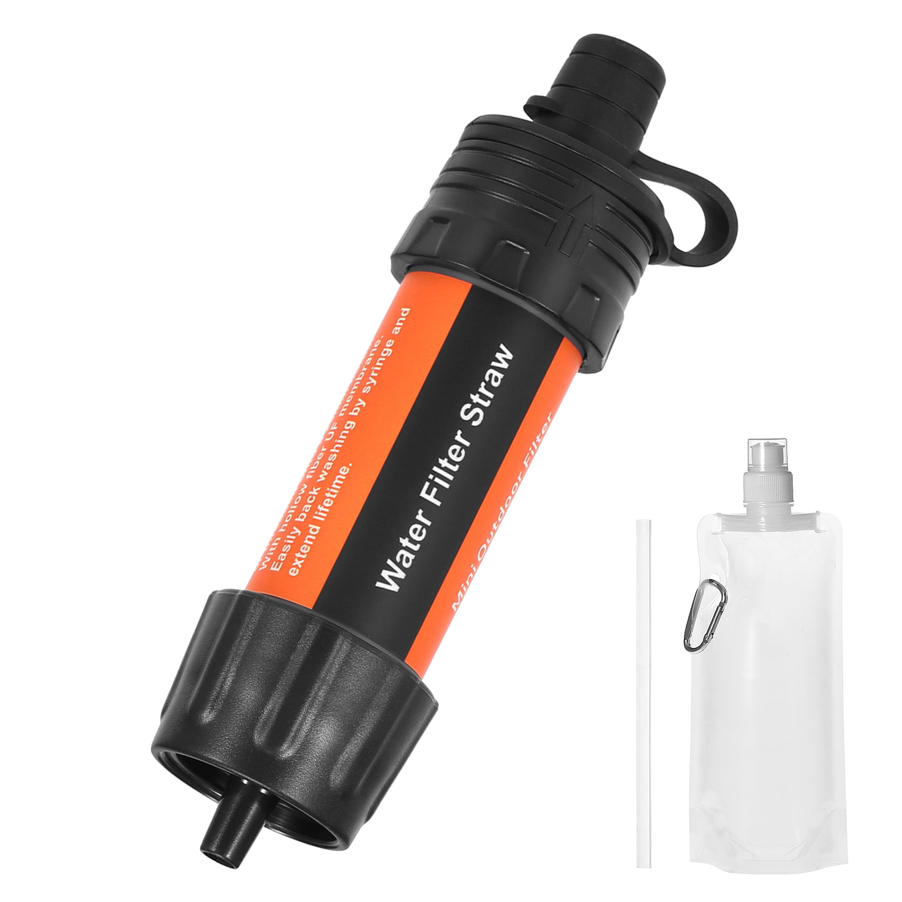 Portable Survival Water Filter Straw Emergency Water Purifier For Camping Hiking  Travel 6