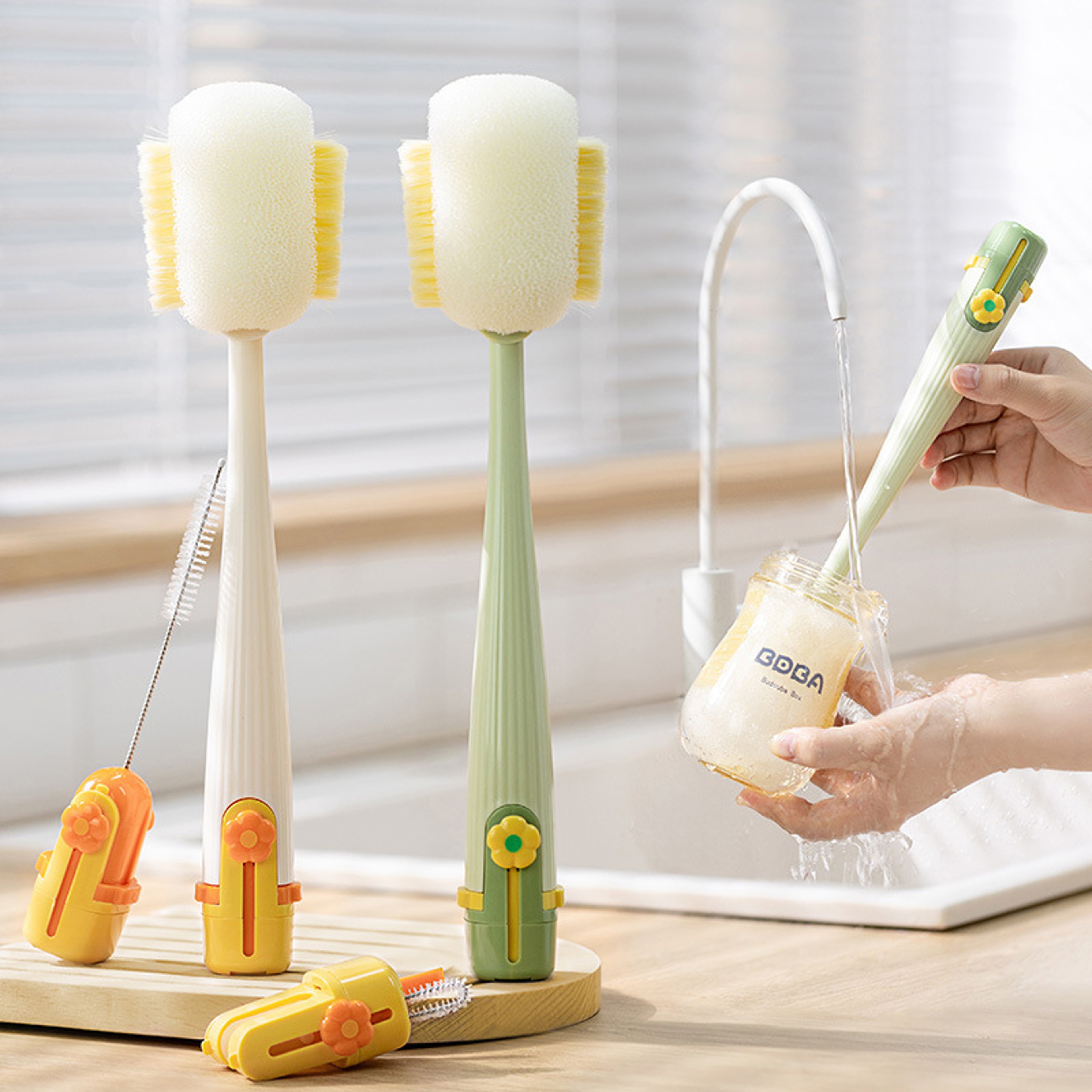 5 In 1 Bottle Cleaning Brush Set With Straw Cleaner  Cup Lid Detail Brush 1