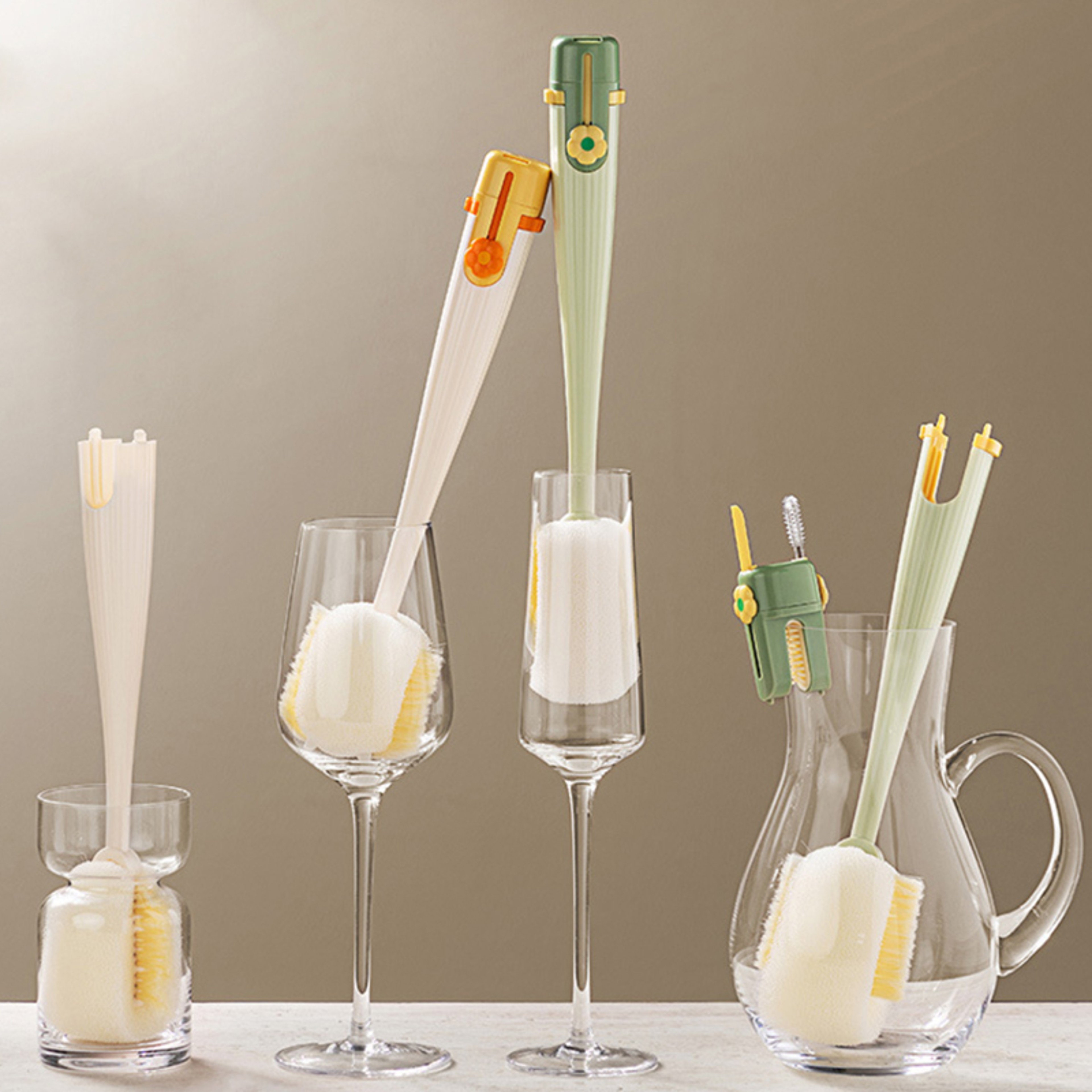 5 In 1 Bottle Cleaning Brush Set With Straw Cleaner  Cup Lid Detail Brush 3