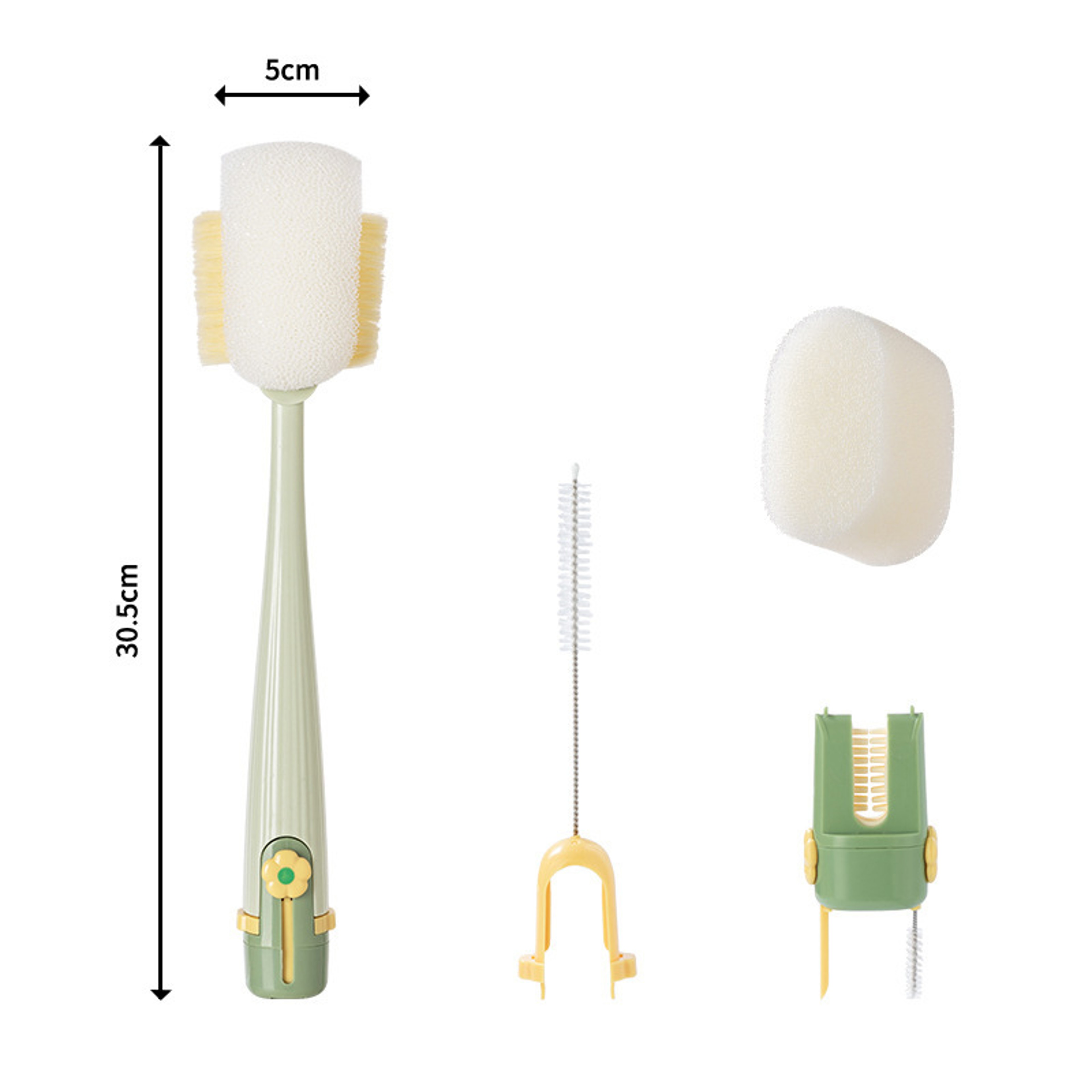 5 In 1 Bottle Cleaning Brush Set With Straw Cleaner  Cup Lid Detail Brush 5