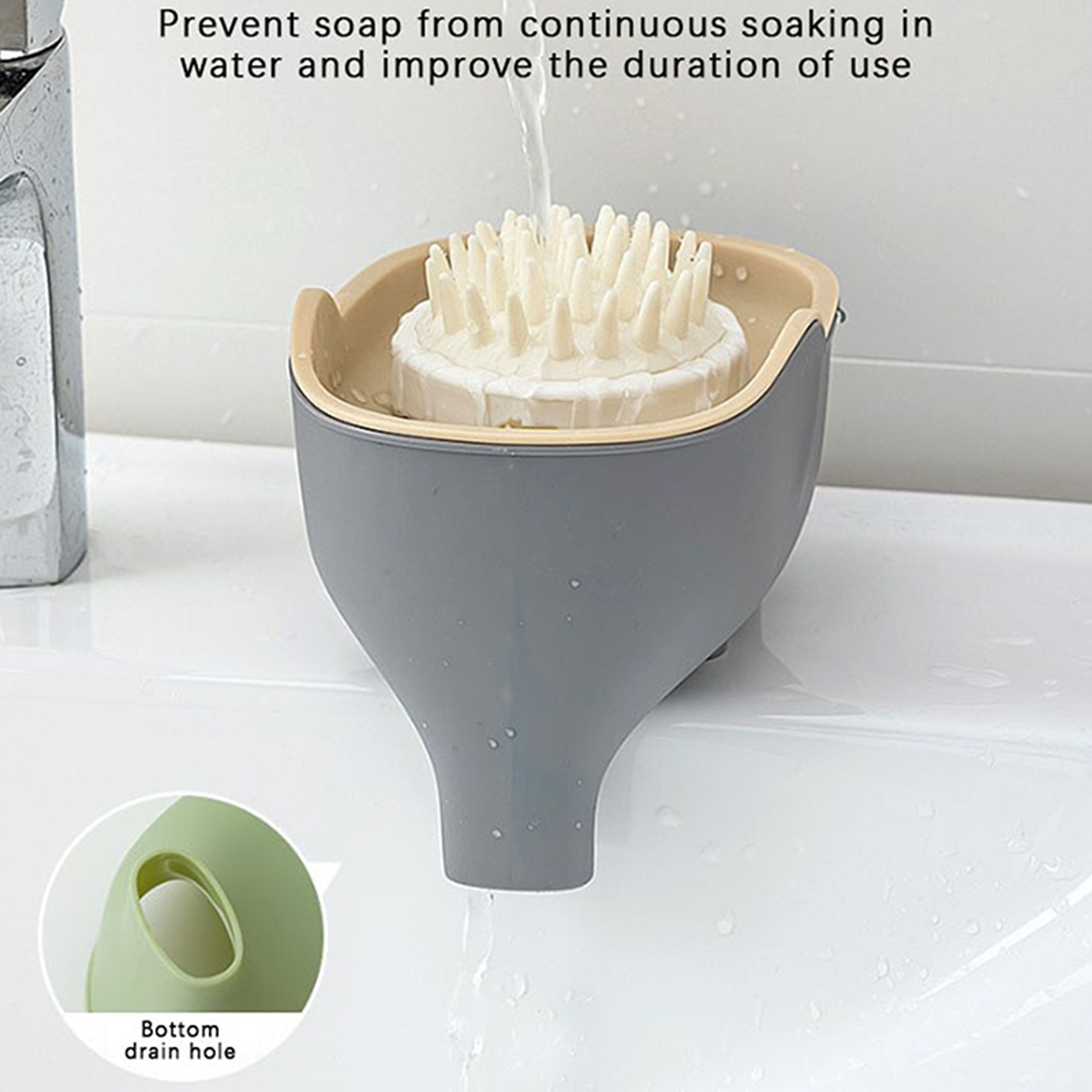 Elephant Self Draining Soap Dish With Waterproof Drain Rack  Cute Bathroom Soap Dish  Soap Saver Tr 1