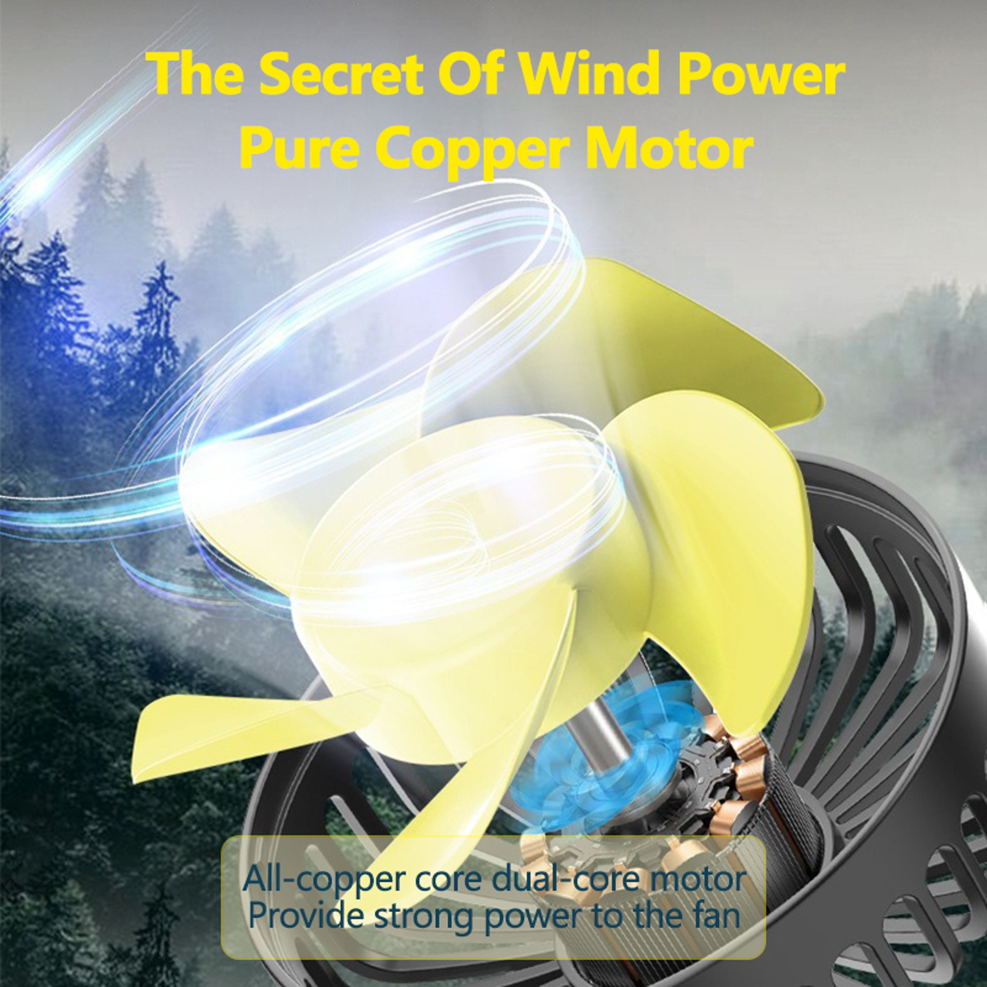 3 Speed USB Car Cooling Fan For Rear Seat Portable Air Circulator 2