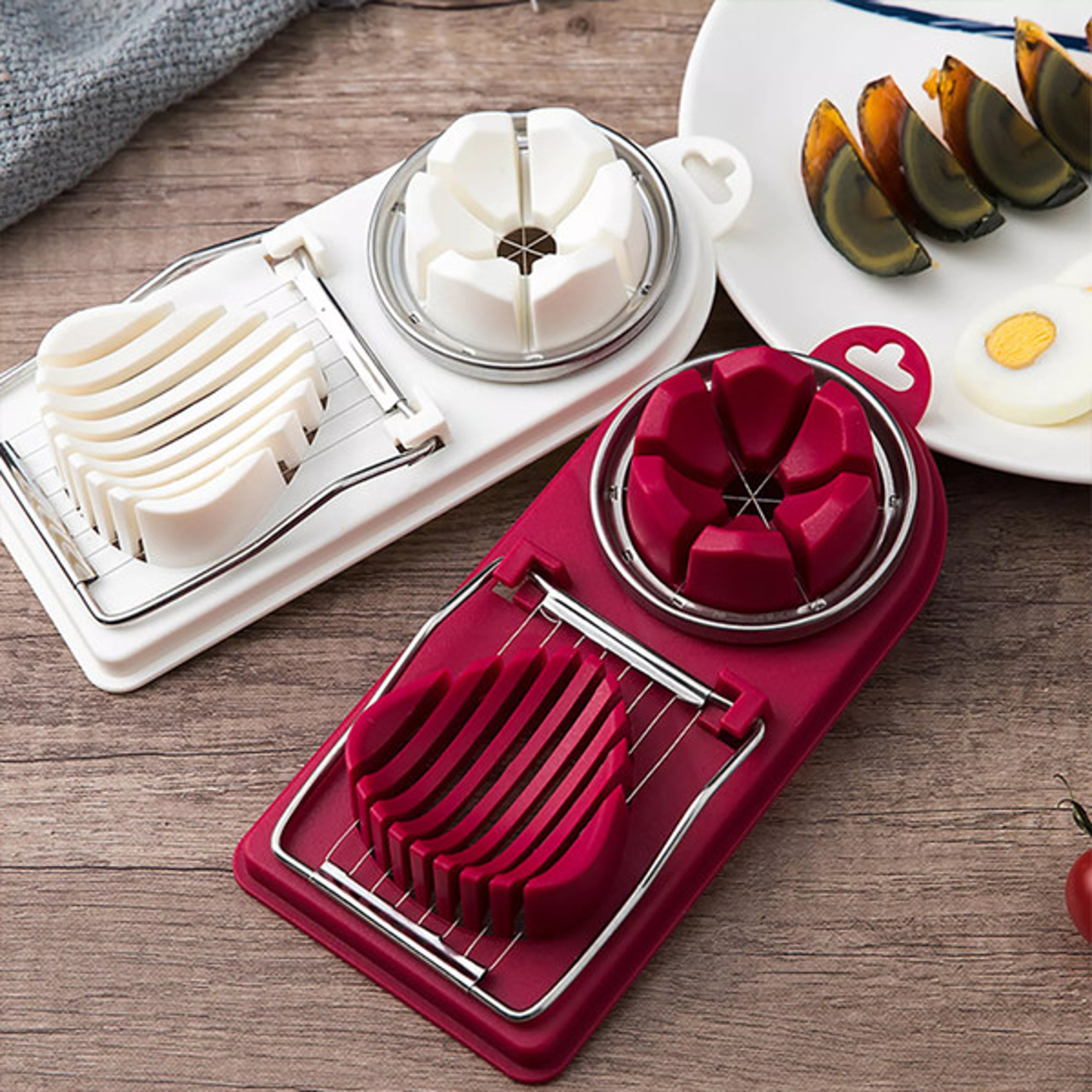 2-in-1 Stainless Steel Egg Slicer & Vegetable Cutter – view 4