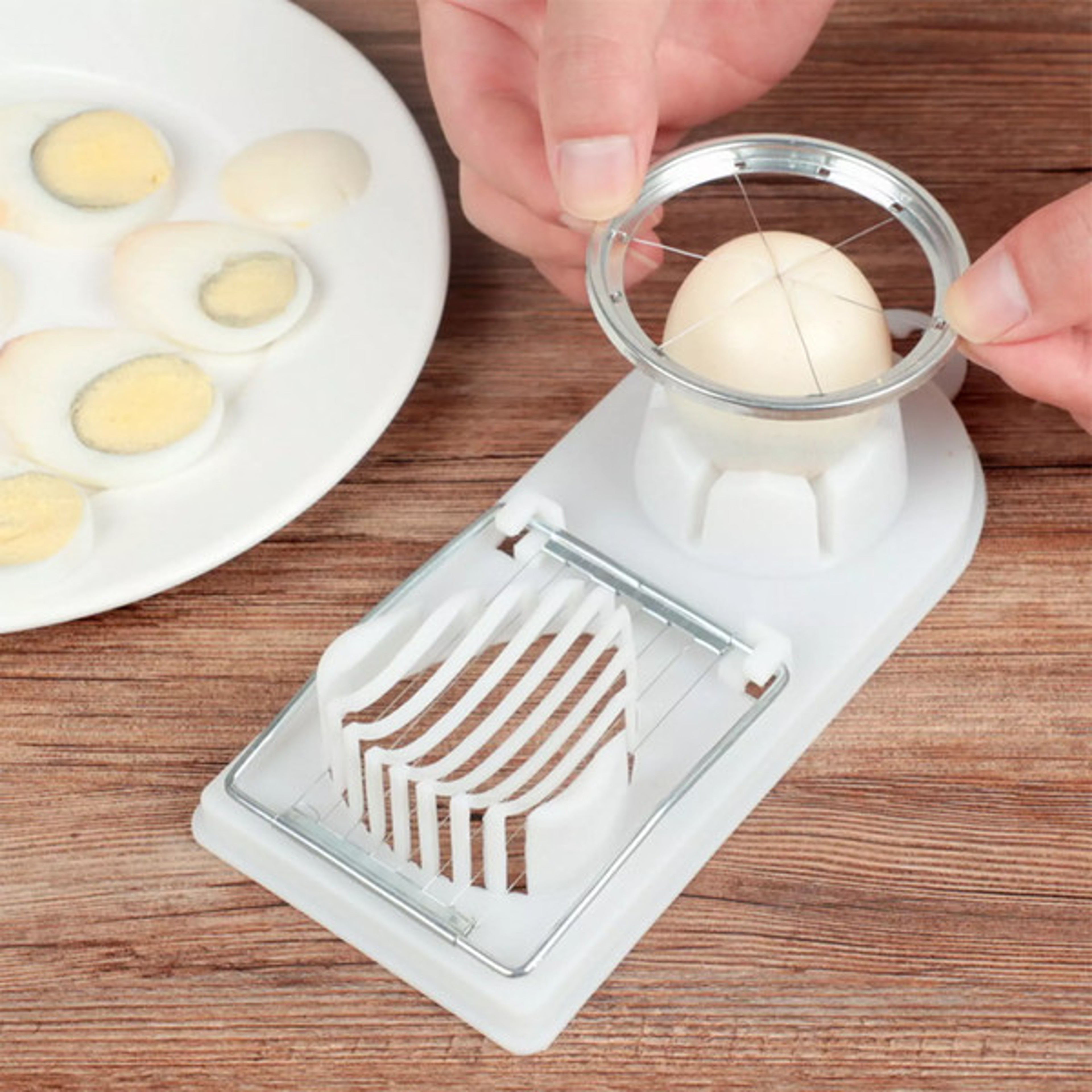 2-in-1 Stainless Steel Egg Slicer & Vegetable Cutter – view 5