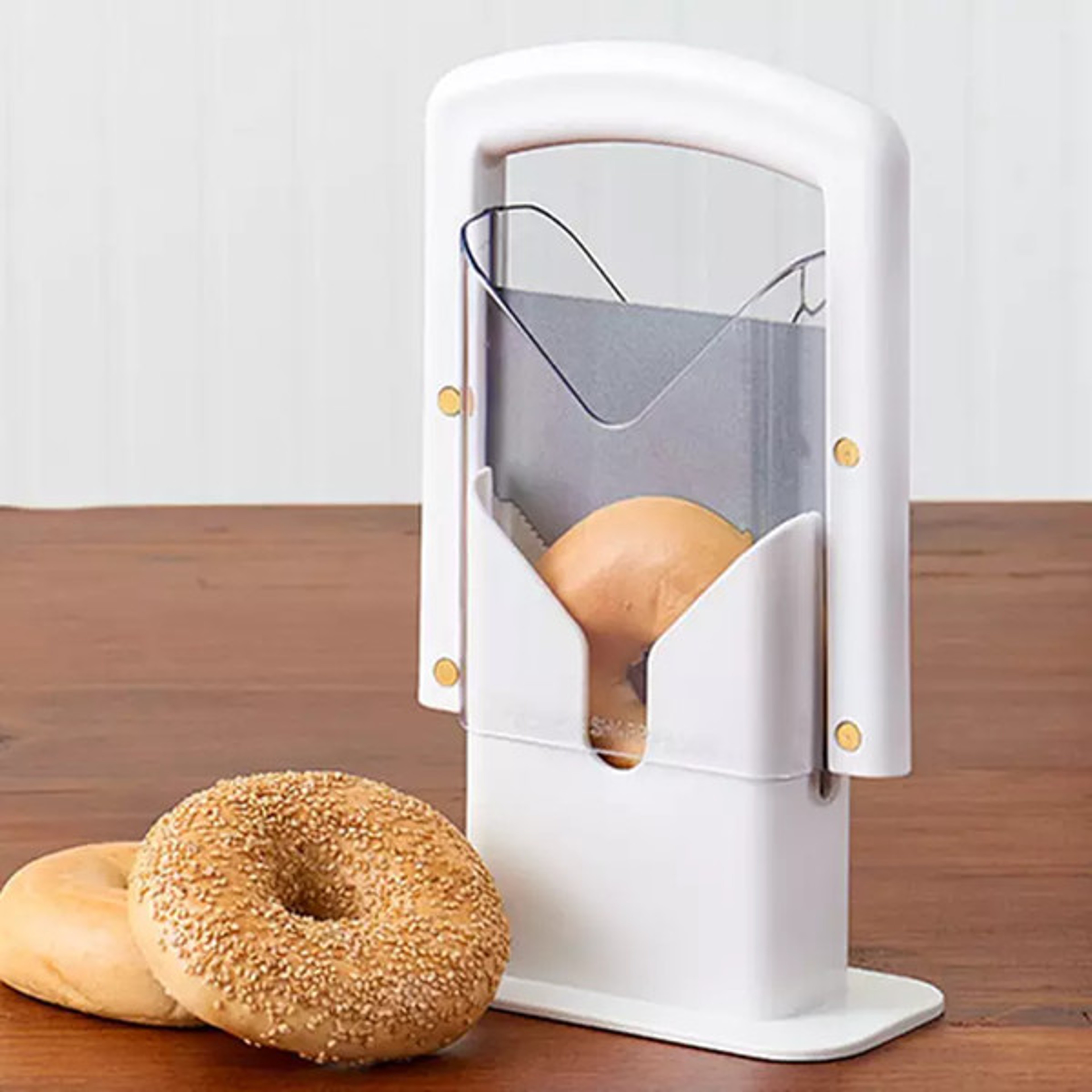 Stainless Steel Bagel Slicer For Small & Large Bagels – view 6