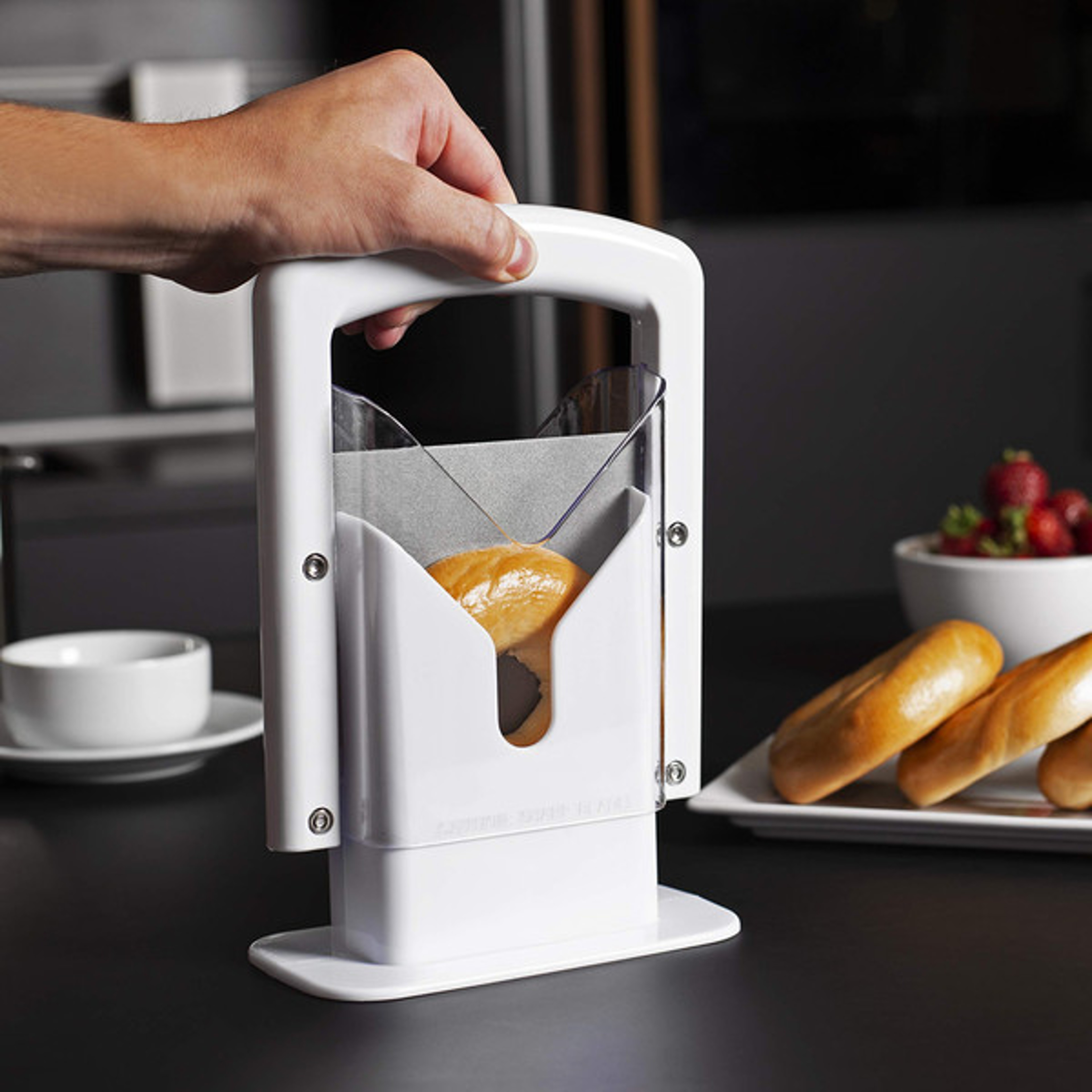 Stainless Steel Bagel Slicer For Small & Large Bagels – view 8