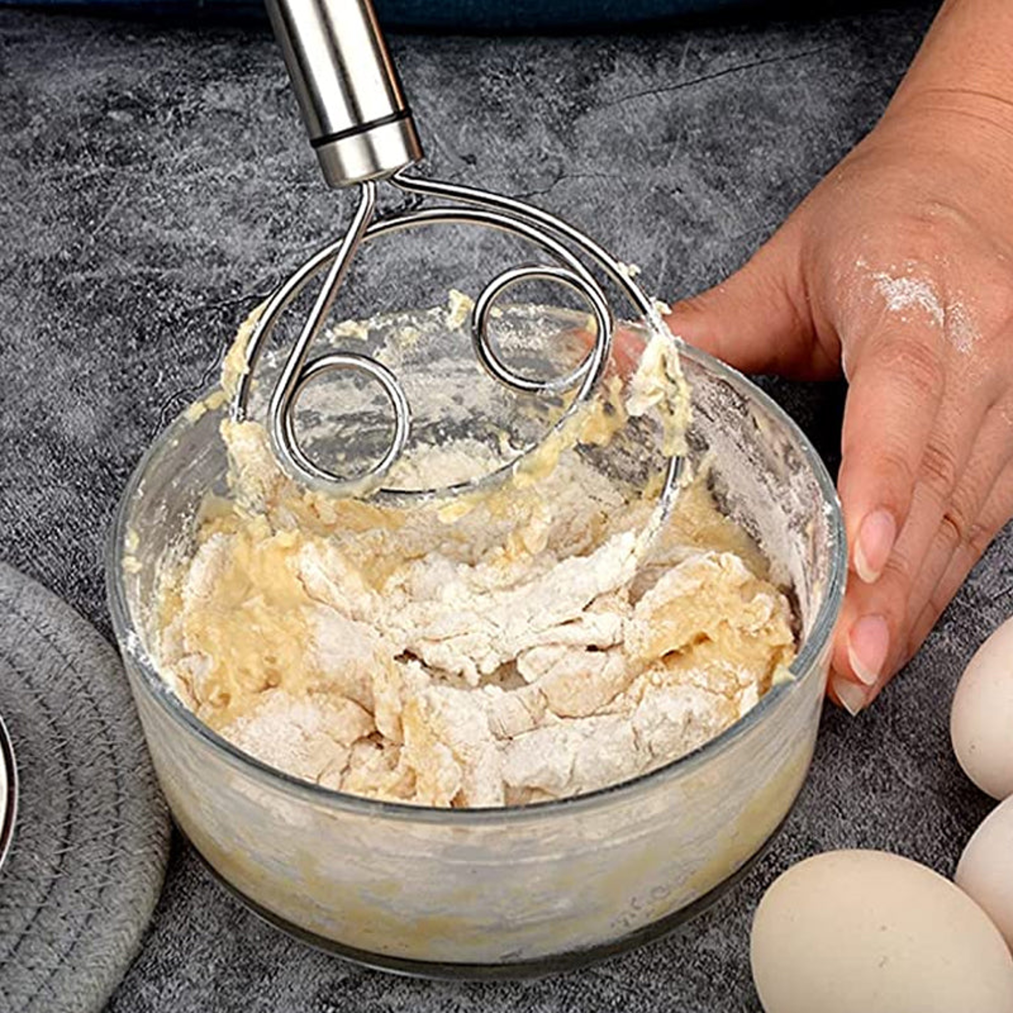 Stainless Steel Magic Dough Whisk 4