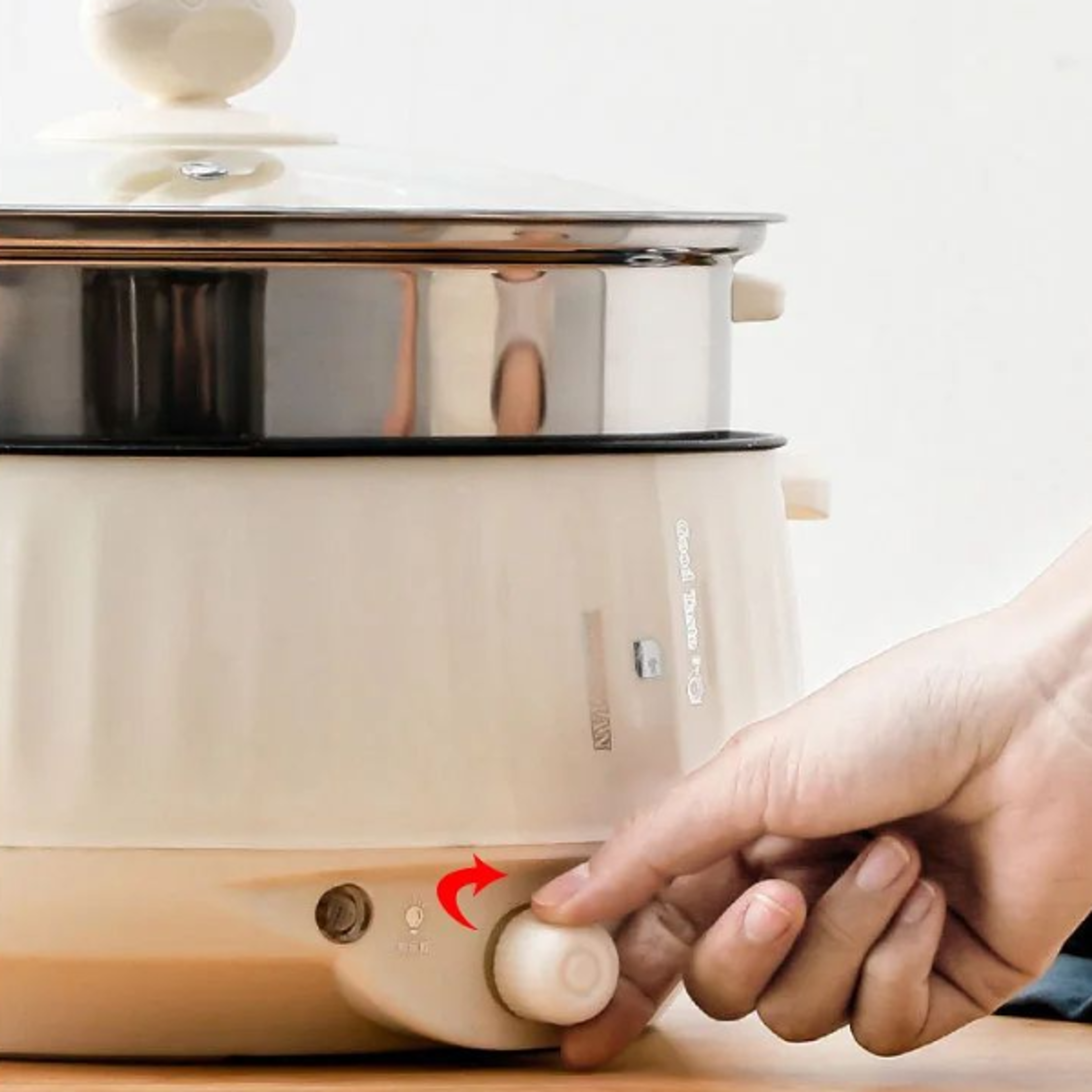NonStick Electric Multi Cooker with Lid Electric Hot Pot  Food Steamer for Household Cooking