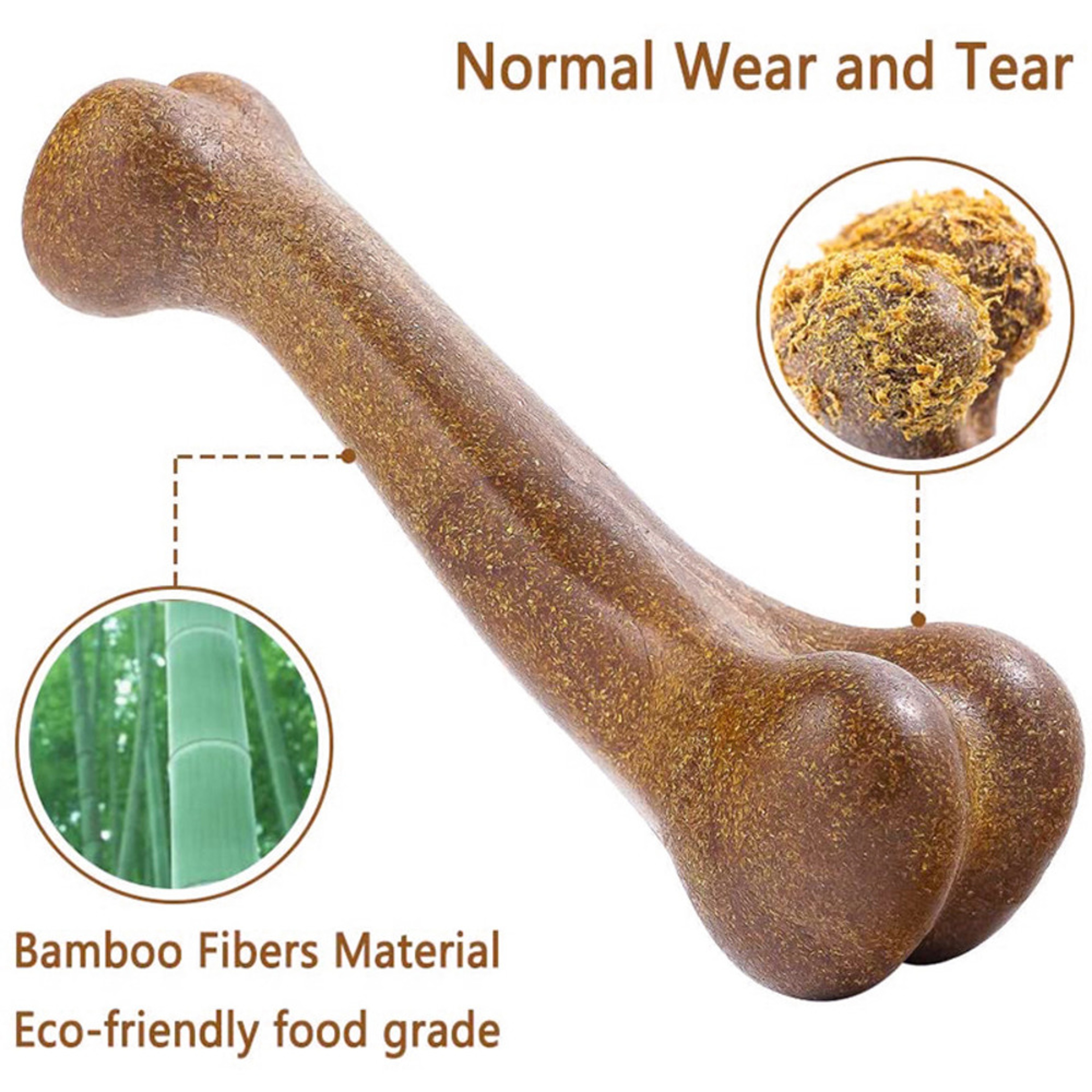 Nearly Indestructible Dog Bone Chew Toys: Natural, Non-Toxic, Anti-Bite for Small, Medium, and Large Dogs - Perfect for – view 4