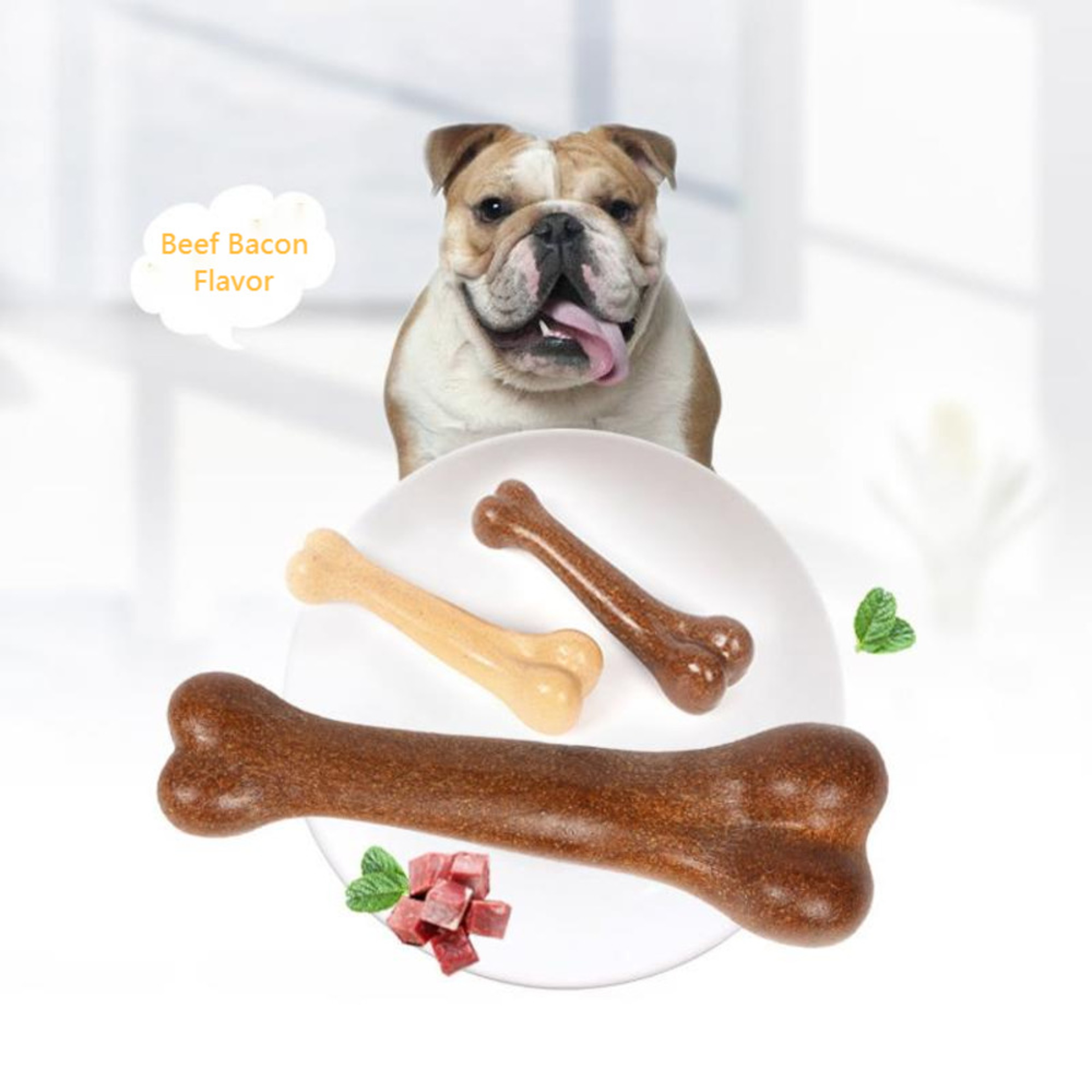 Nearly Indestructible Dog Bone Chew Toys: Natural, Non-Toxic, Anti-Bite for Small, Medium, and Large Dogs - Perfect for – view 5