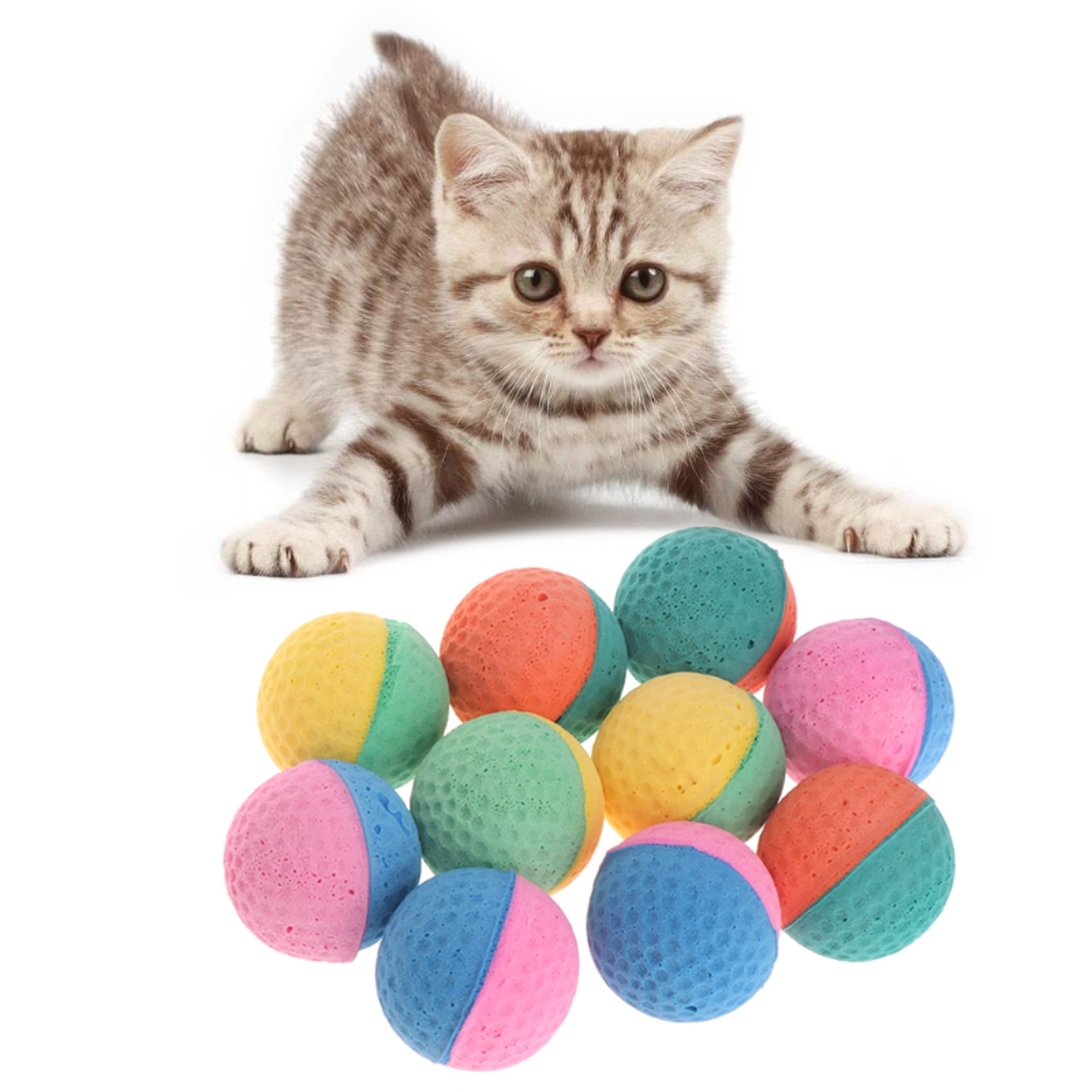 Colorful 10PCS Pet Balls: Interactive Toy for Small to Medium Dogs - Perfect for Outdoor Training & Fetch Play – view 2