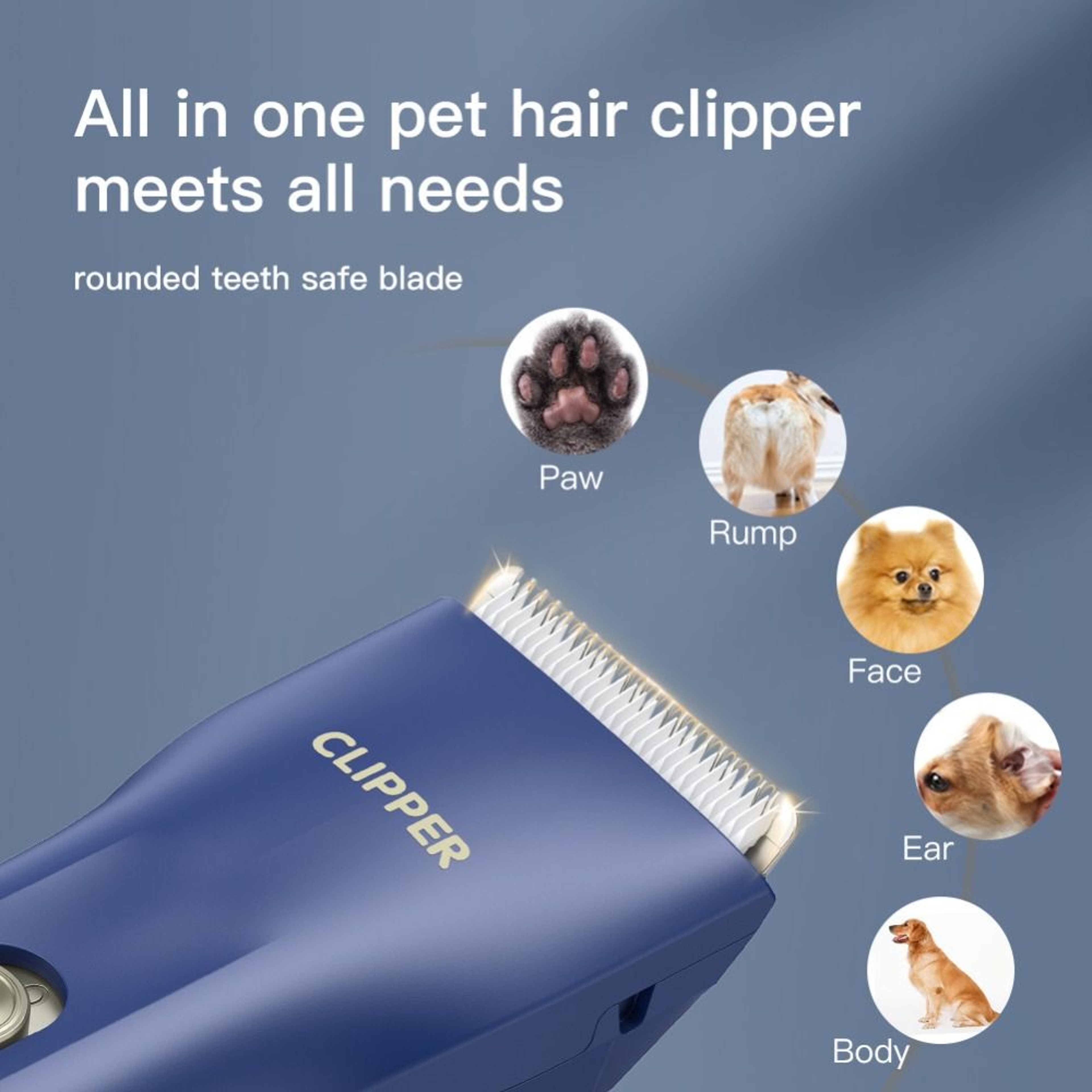 Professional USB Rechargeable Silent Pet Hair Clippers for Dogs & Cats – view 2