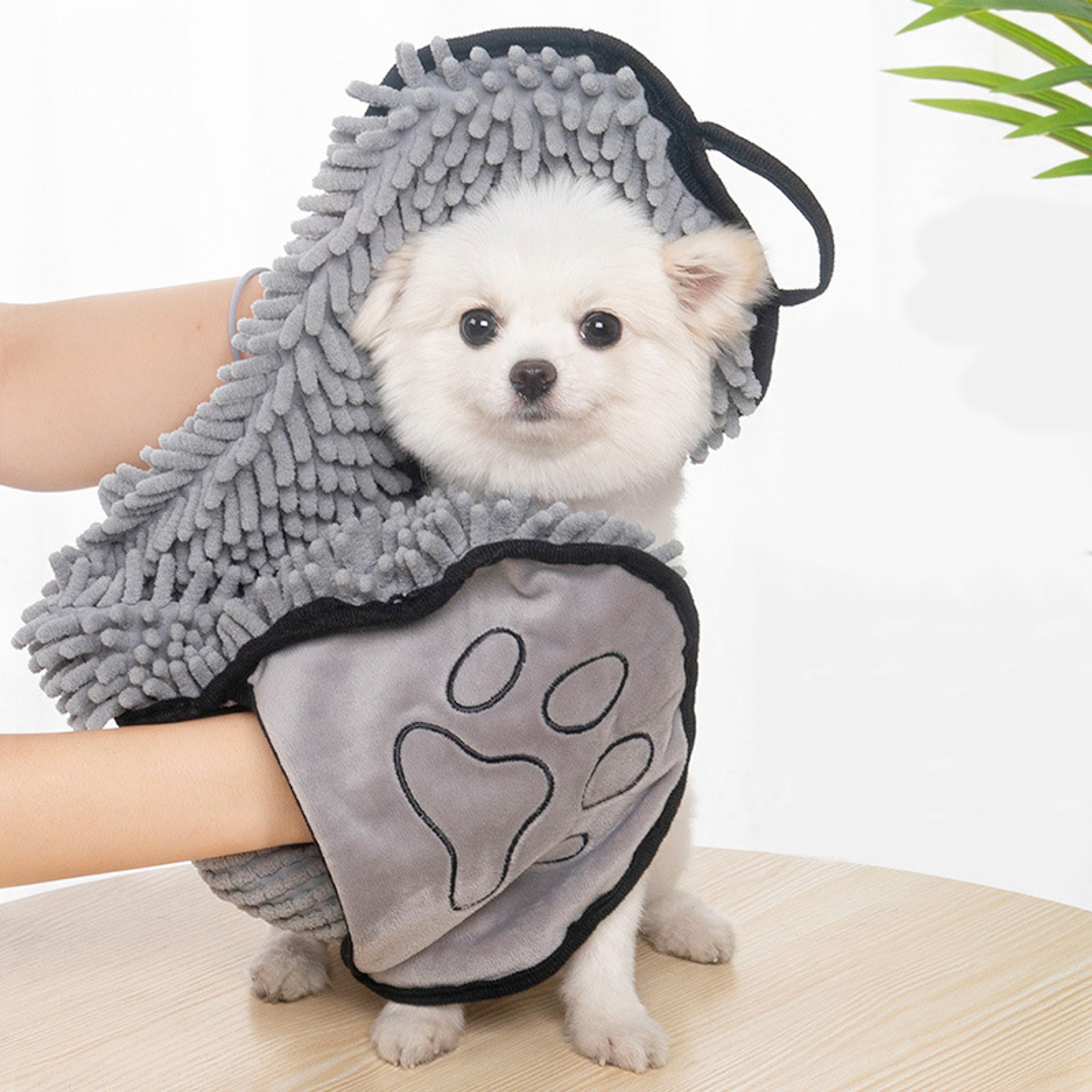 QuickDry CozyWrap Pet Bath Robe Towel for Dogs & Cats – view 2