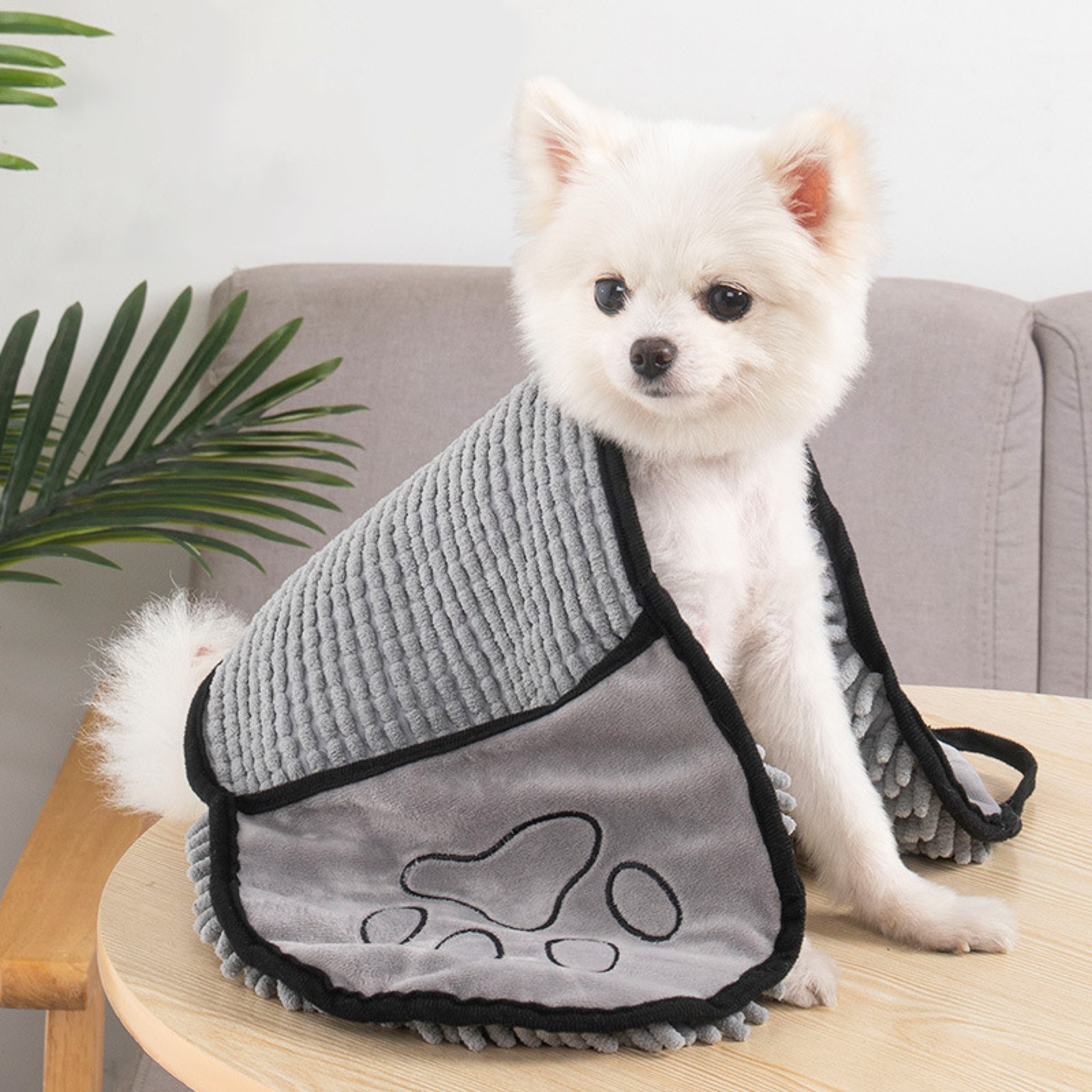 QuickDry CozyWrap Pet Bath Robe Towel for Dogs & Cats – view 3