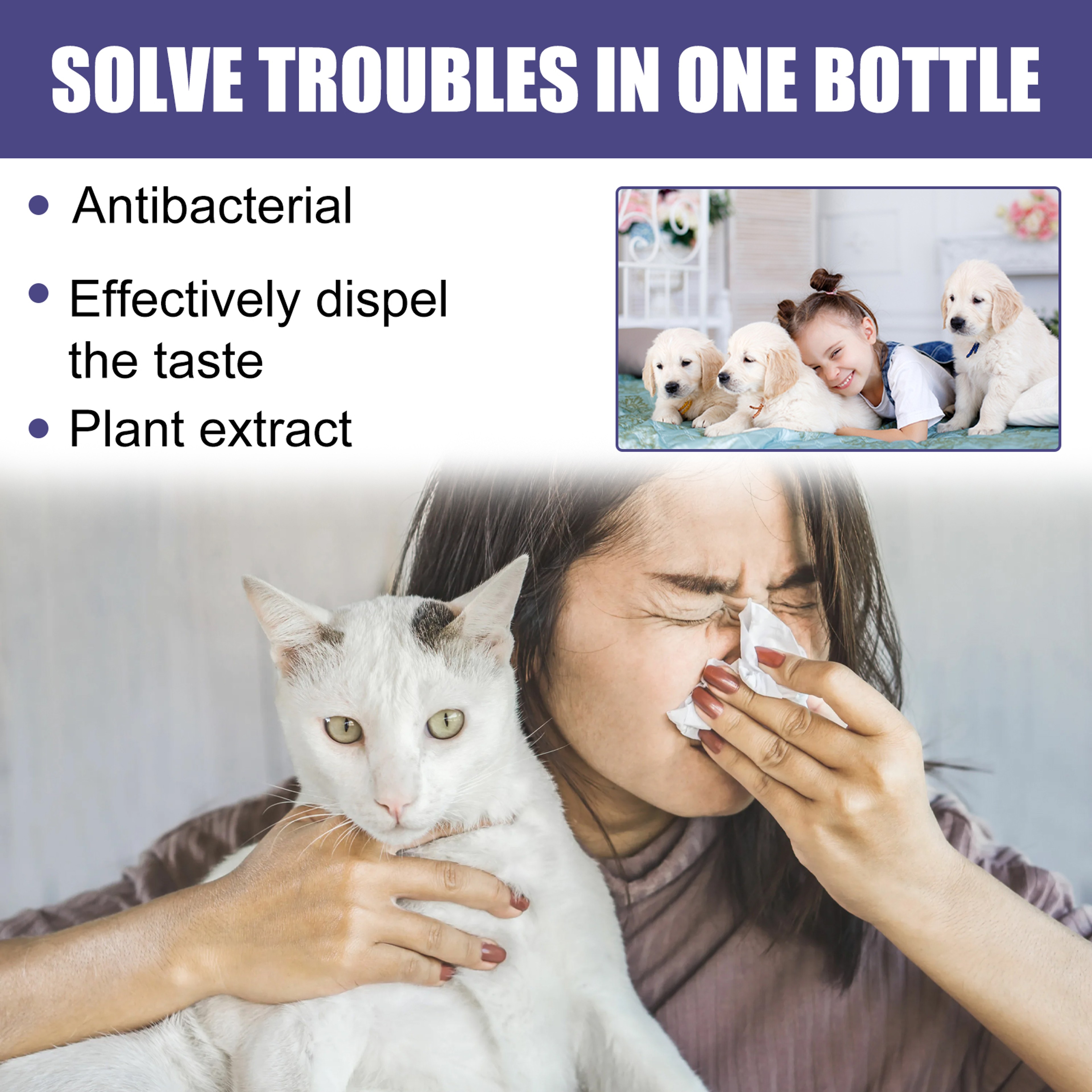 Natural Pet Odor Eliminator Spray for Dogs & Cats – view 4