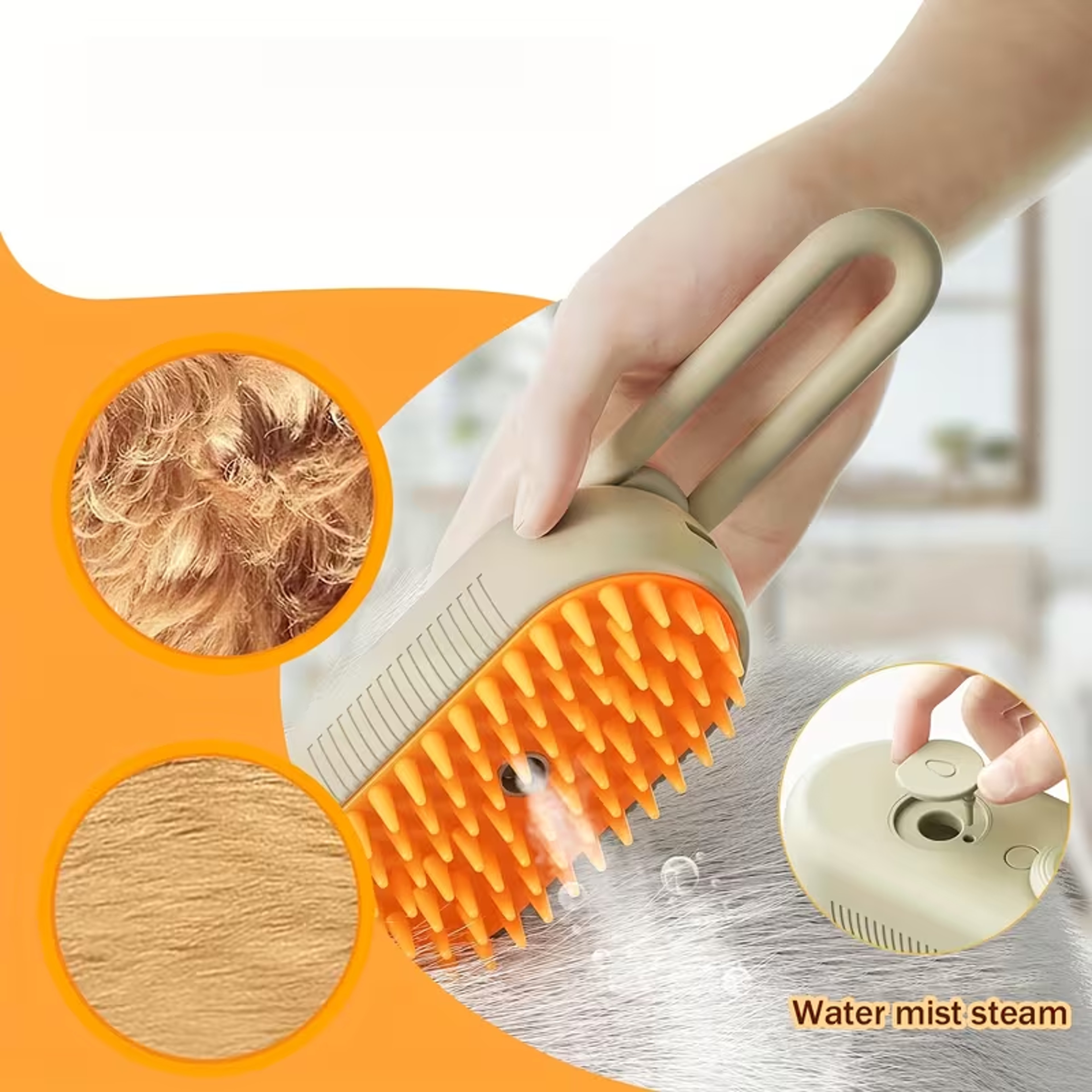 Steam Pet Grooming Brush with Spray Massage for Cats & Dogs Hair Removal Comb – view 6