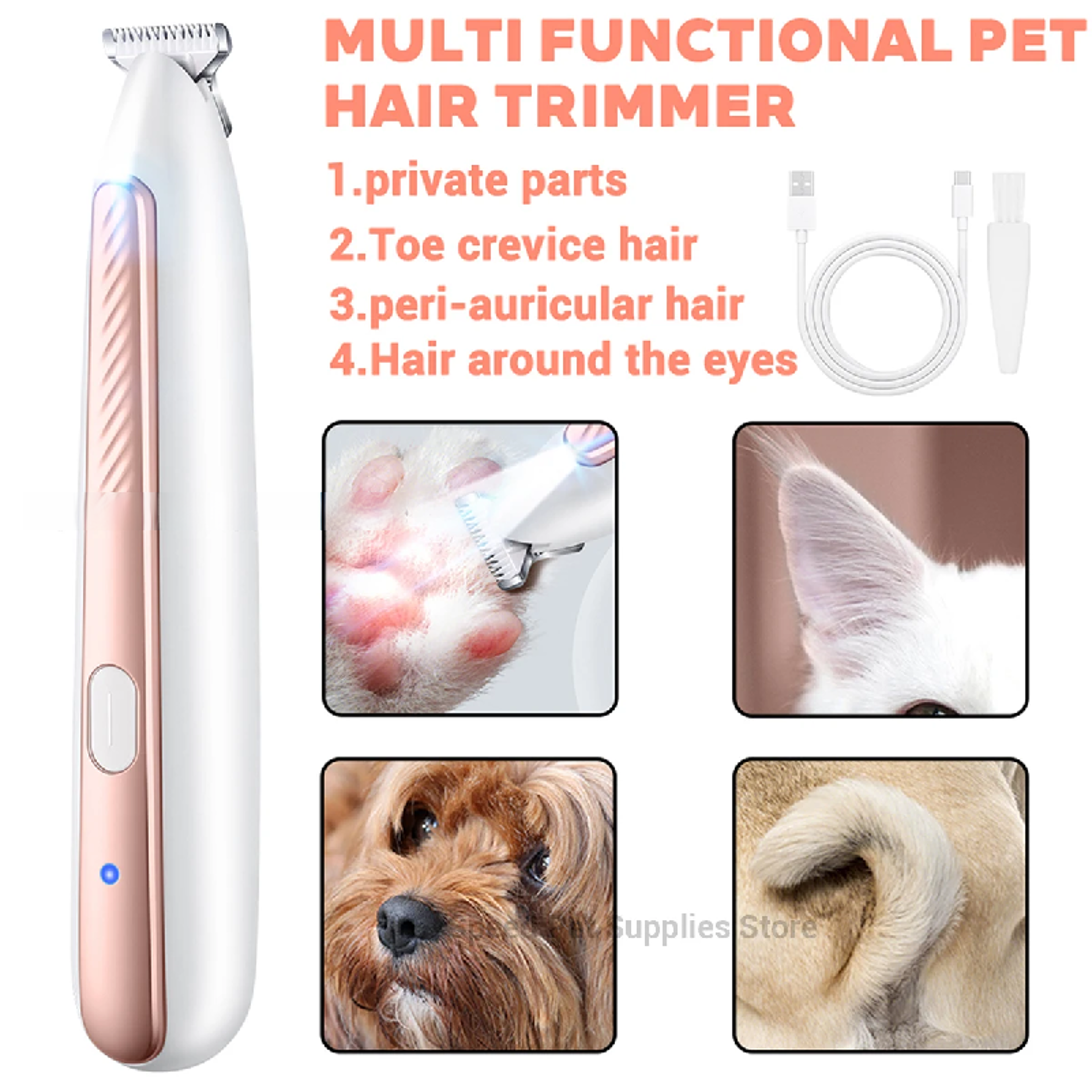 LED Pet Paw Trimmer for Dogs & Cats Precision Grooming Clippers with Light – view 7