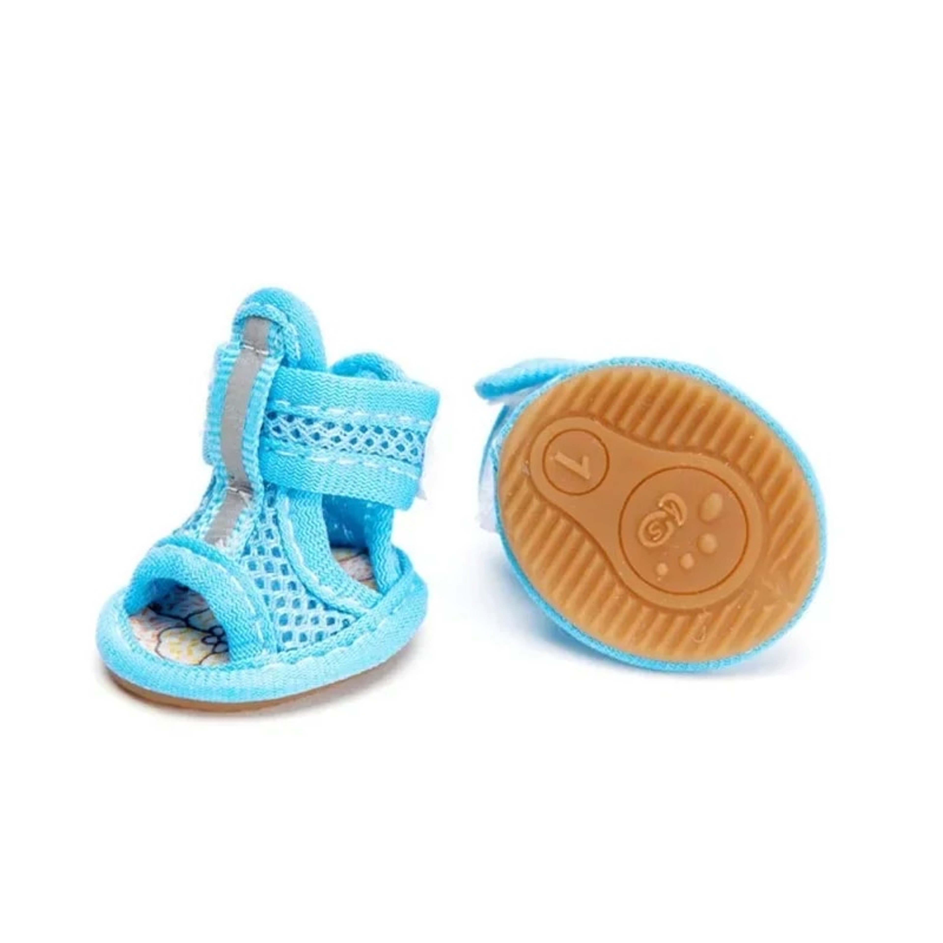 TULY4pcsetSummerNonslipBreathableDogShoesSandalsforSmallDogsPetDogSocksSneakersjpg