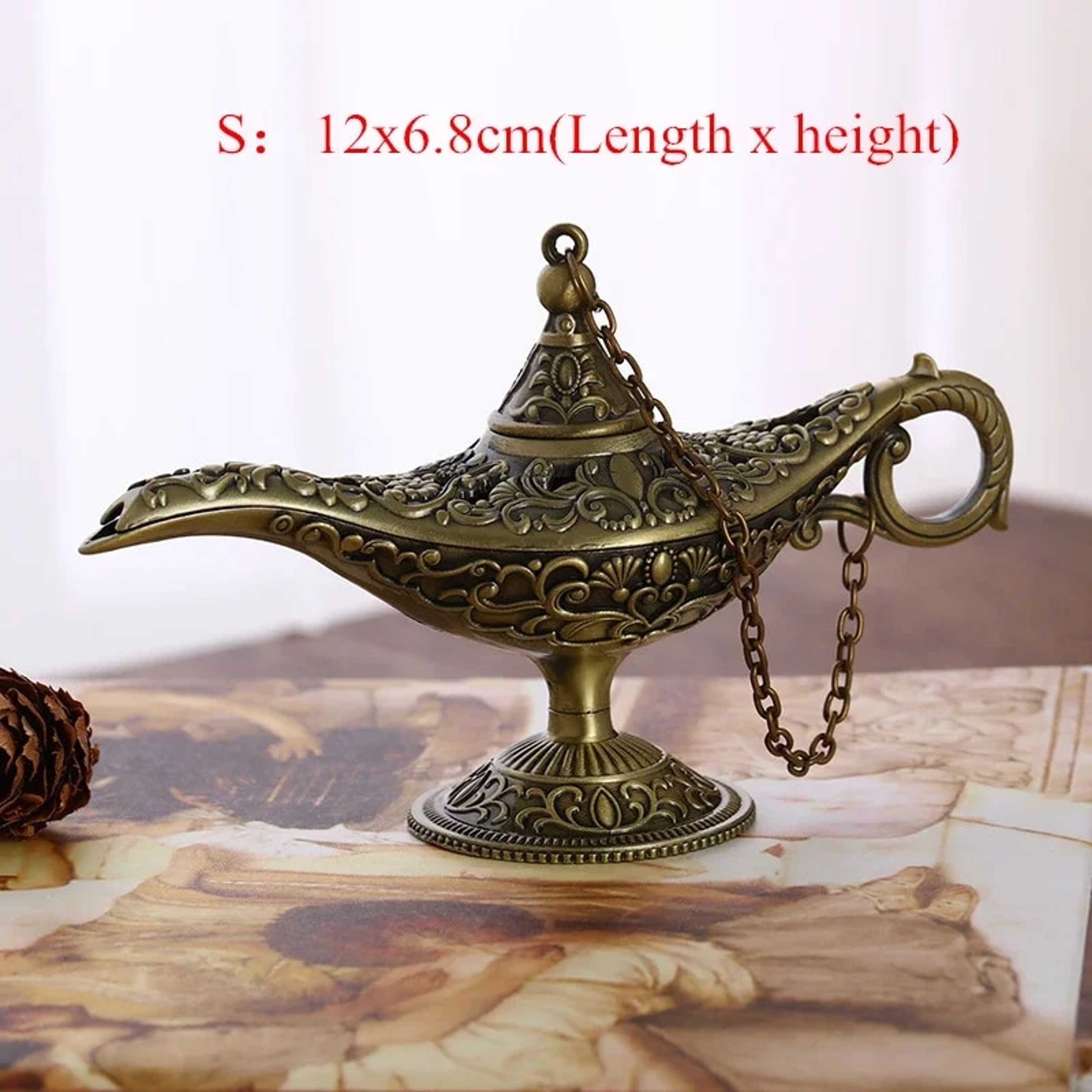 Vintage Aladdin Lamp: Magic Genie Tabletop Decor & Wedding Gift – view 1