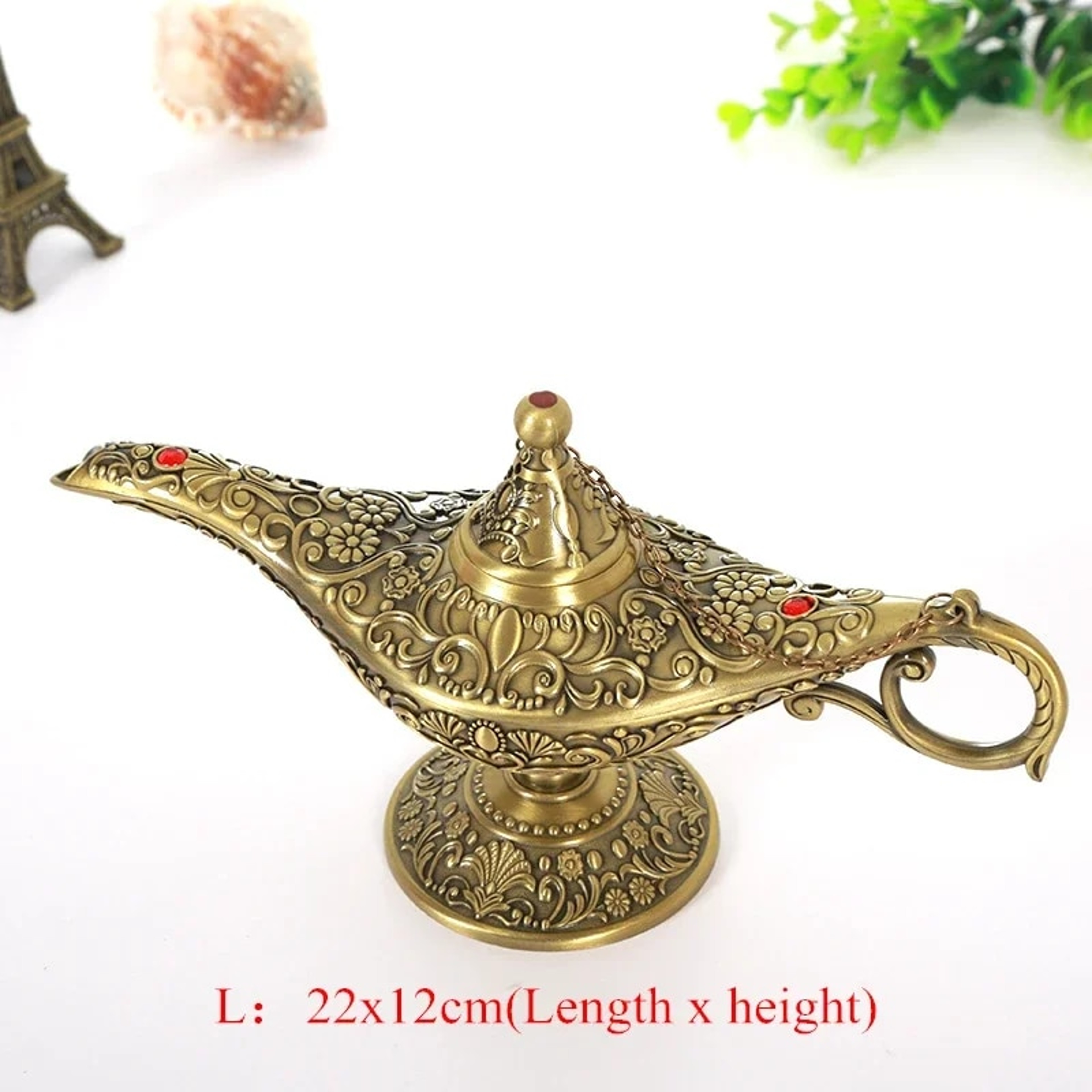 Vintage Aladdin Lamp: Magic Genie Tabletop Decor & Wedding Gift – view 4