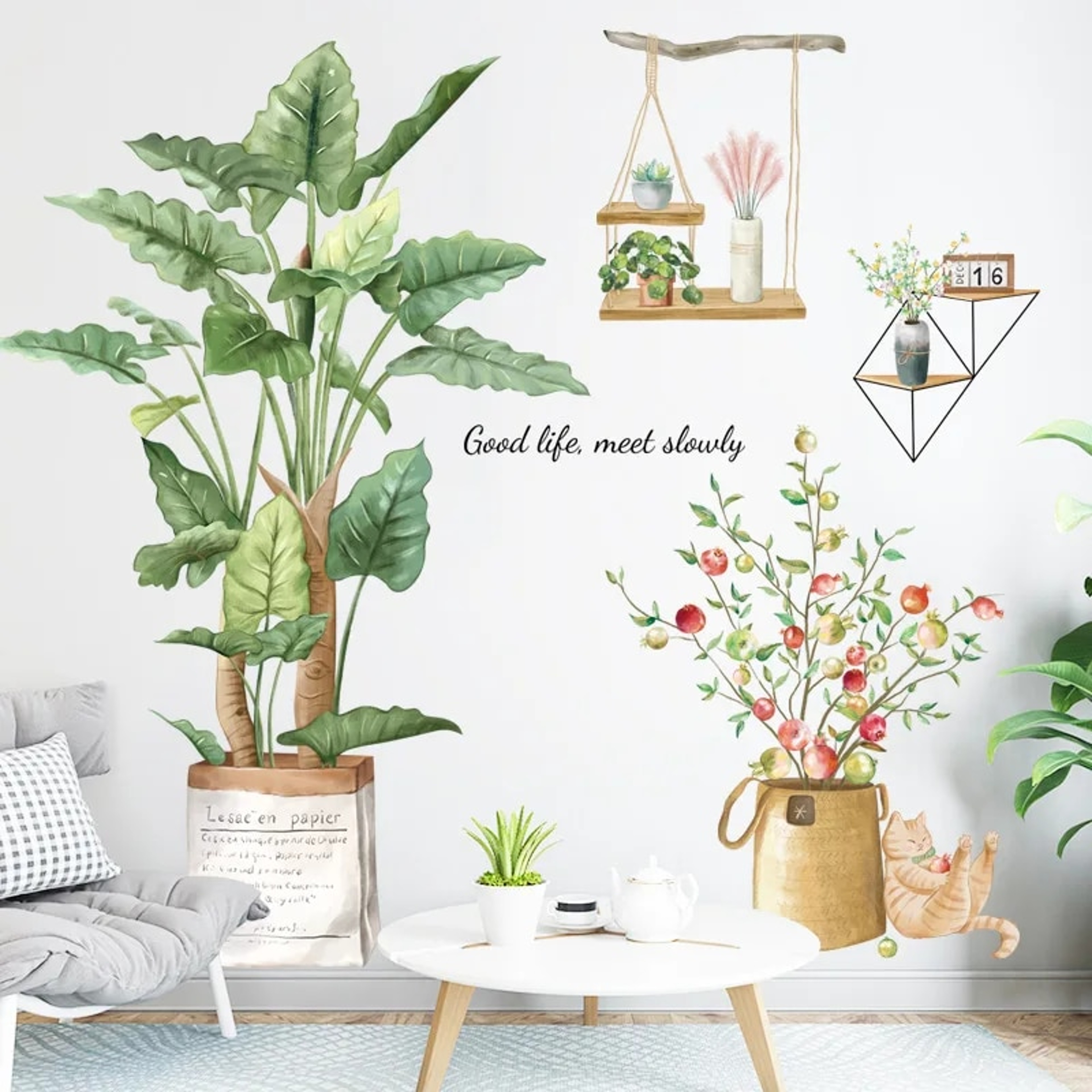 Large Nordic Tree Wall Stickers Living Room Decoration Bedroom Home Decor Art Removable Decals – view 13