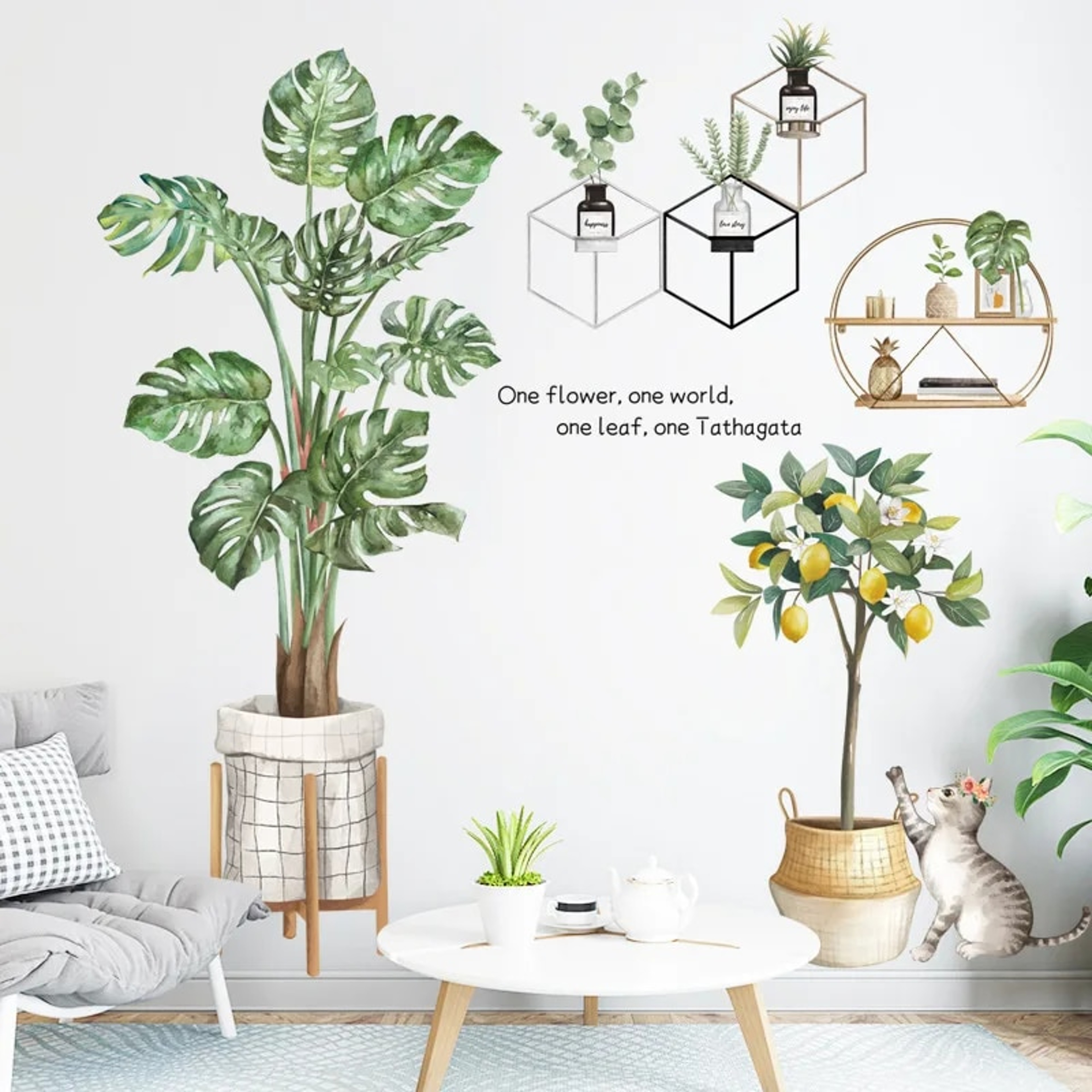 Large Nordic Tree Wall Stickers Living Room Decoration Bedroom Home Decor Art Removable Decals – view 5