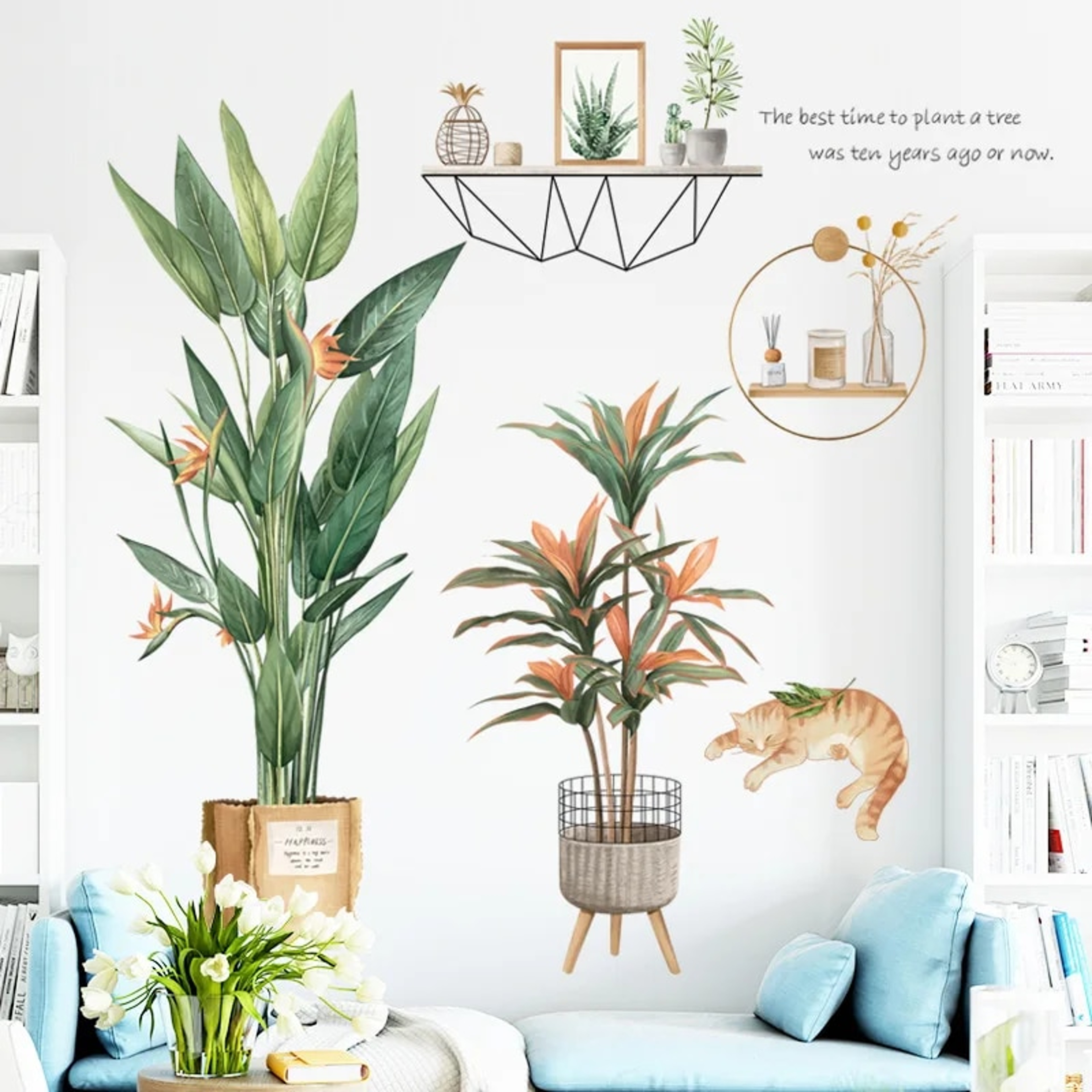Large Nordic Tree Wall Stickers Living Room Decoration Bedroom Home Decor Art Removable Decals – view 7