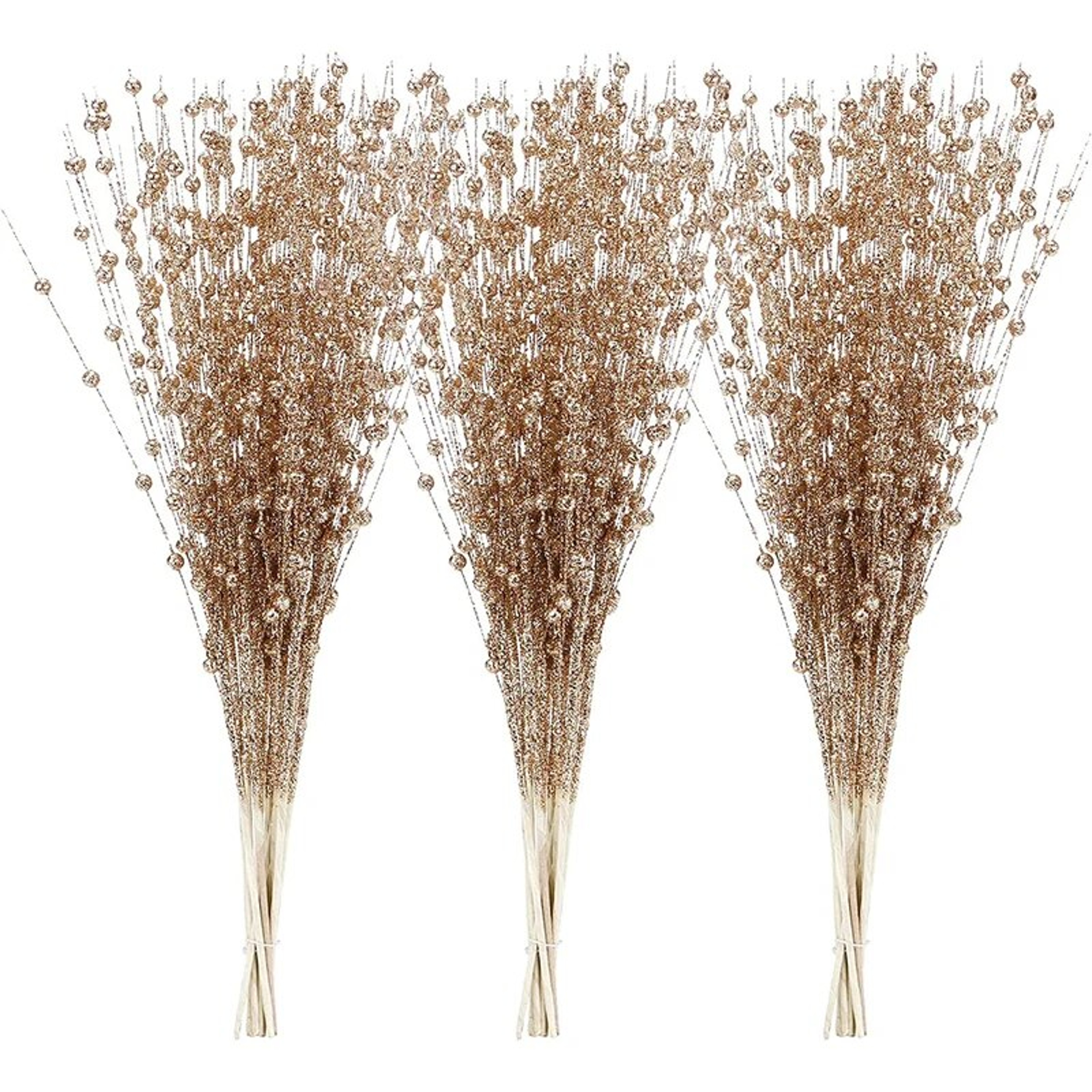 12pcs Gold Christmas Decorative Berry Stem | DIY Wreath, Tree Decor, Holiday Crafts & Gifts – view 15
